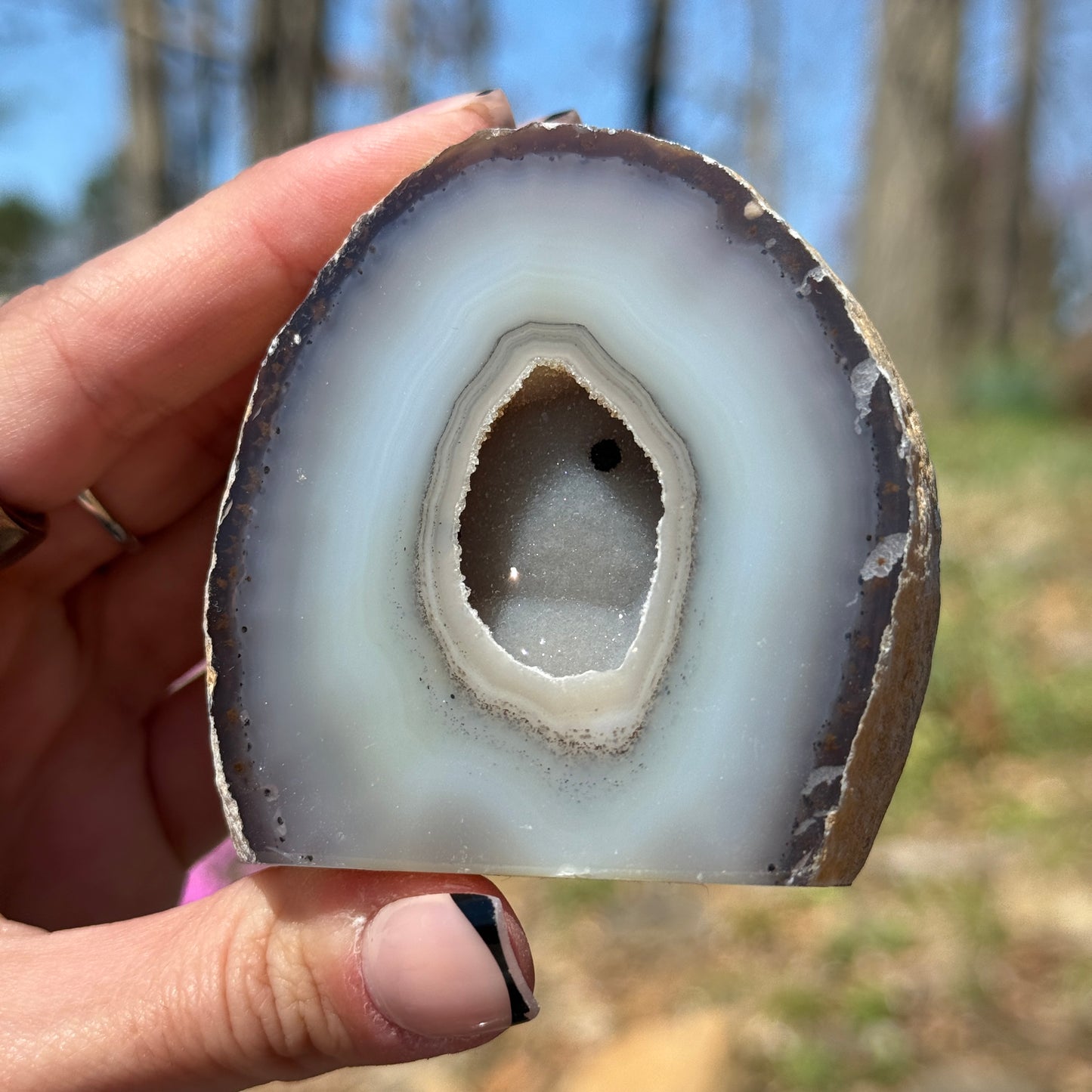 Druzy Agate Cut Base