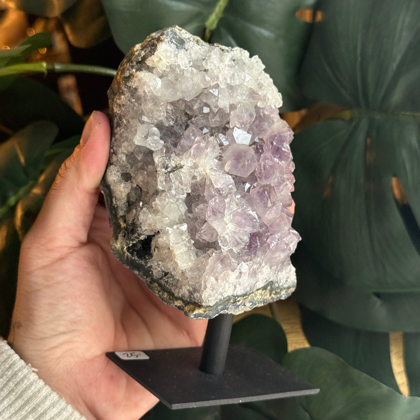 Amethyst on Metal Base