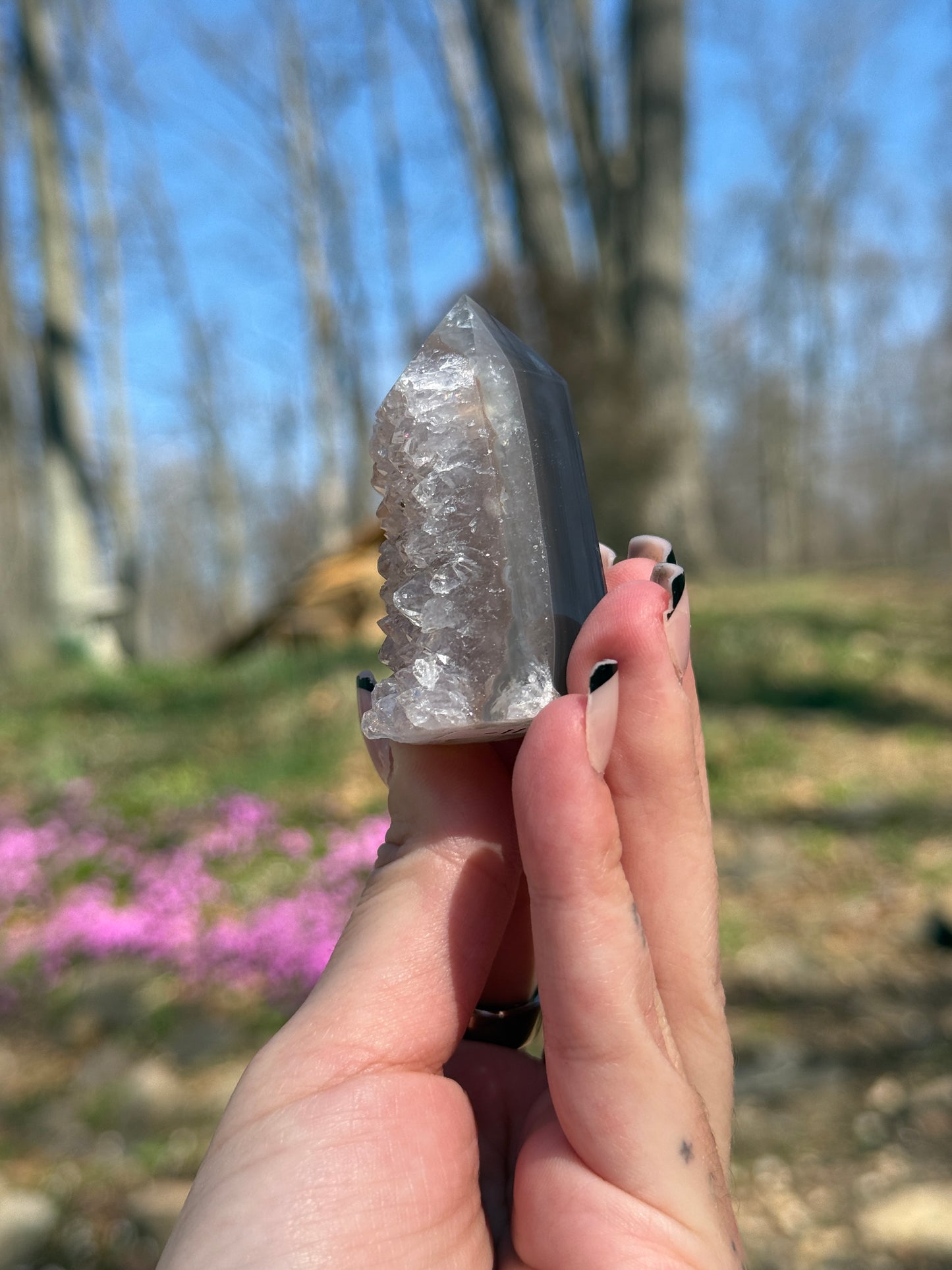 Druzy Agate Tower