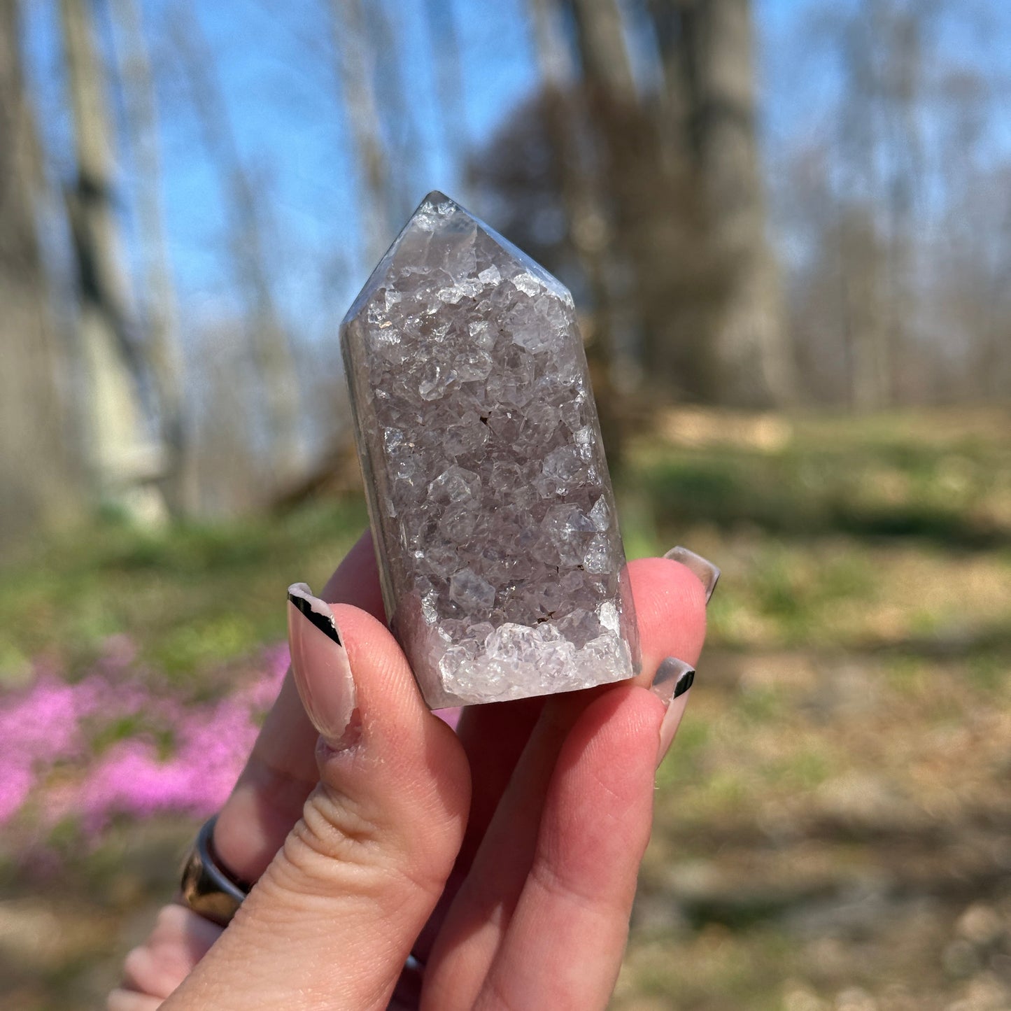 Druzy Agate Tower
