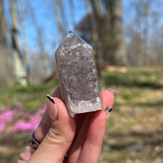 Druzy Agate Tower