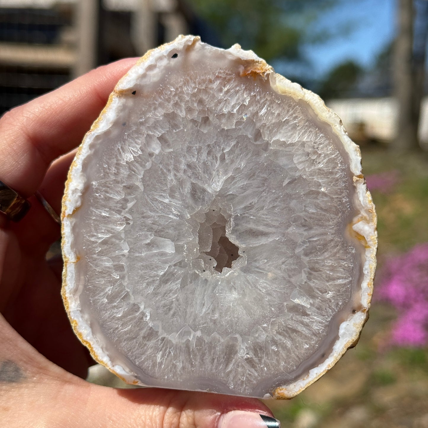 Druzy Agate Cut Base