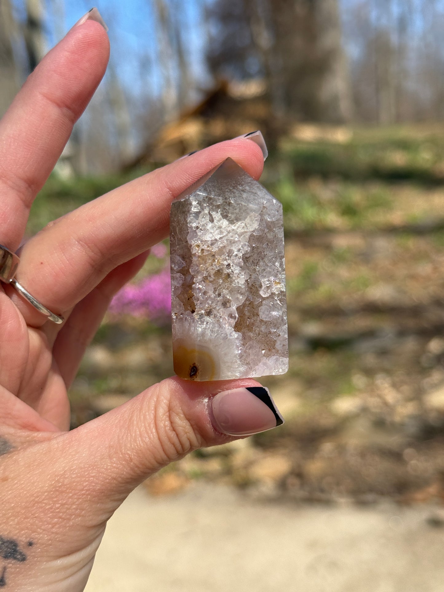 Druzy Agate Tower