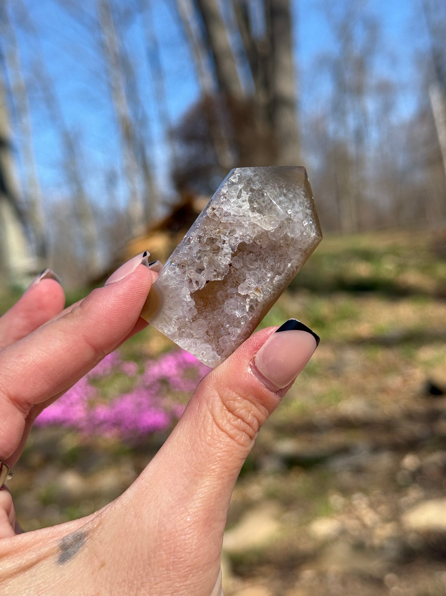 Druzy Agate Tower