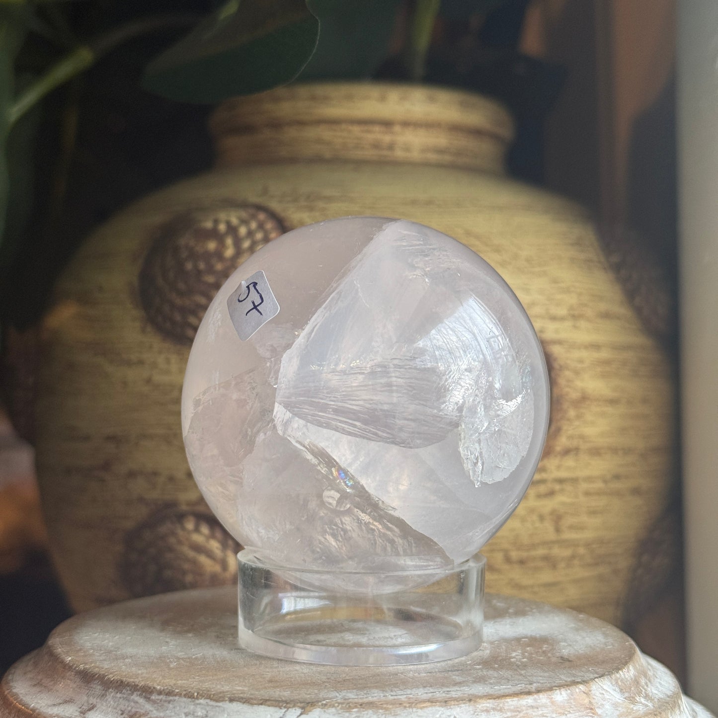 Girasol Rose Quartz Sphere