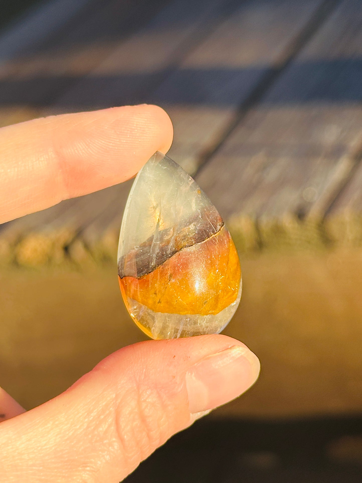 Fire Quartz Cabochon