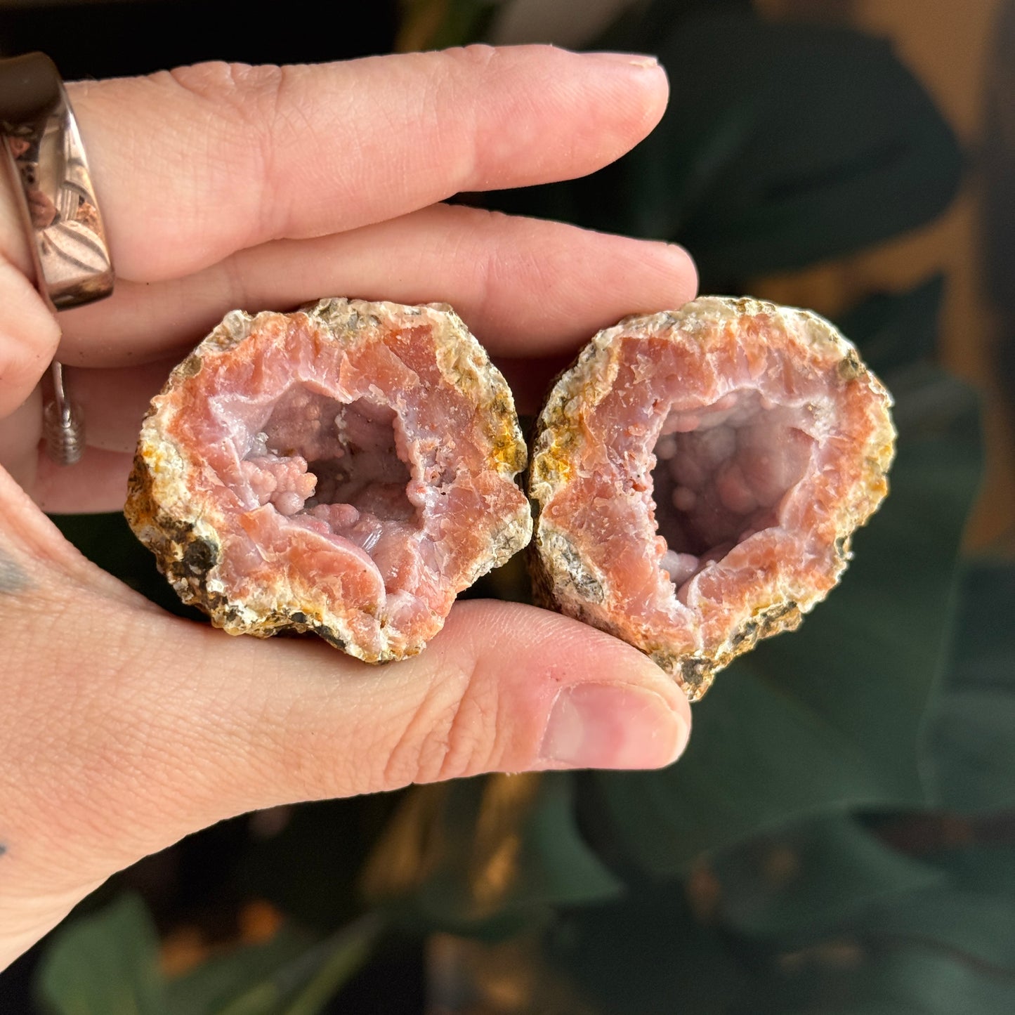Botryoidal Chalcedony Raw Geode *PAIR*