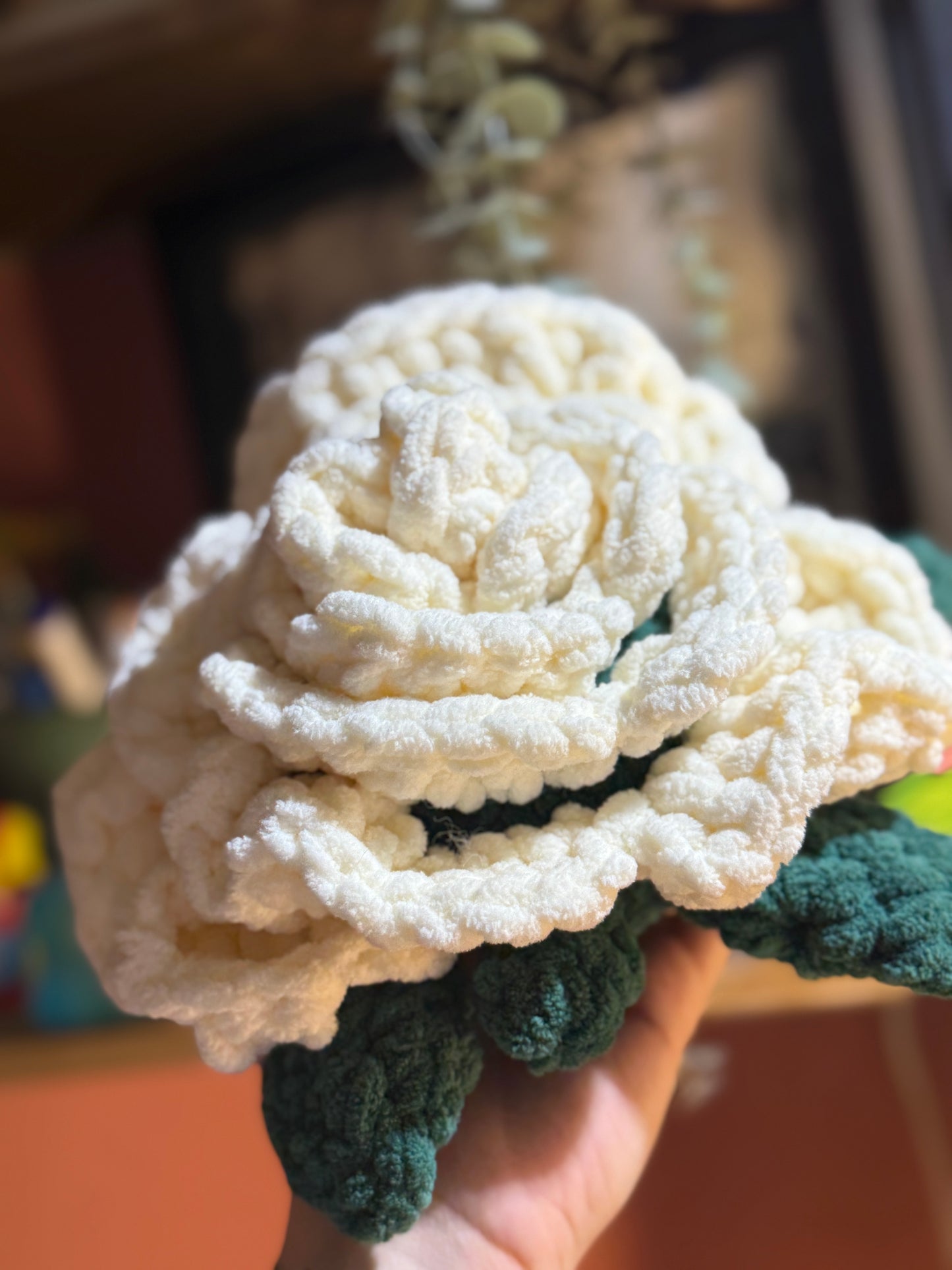 White Rose Crochet Turtle