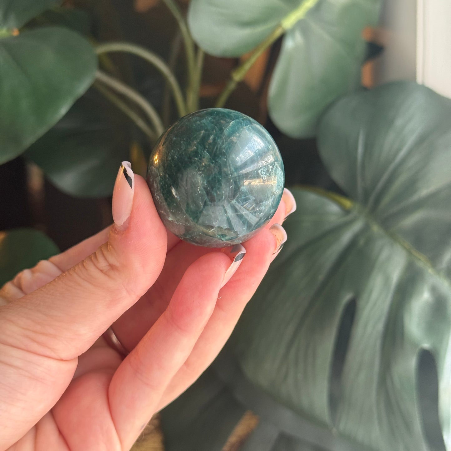Blue Apatite Sphere
