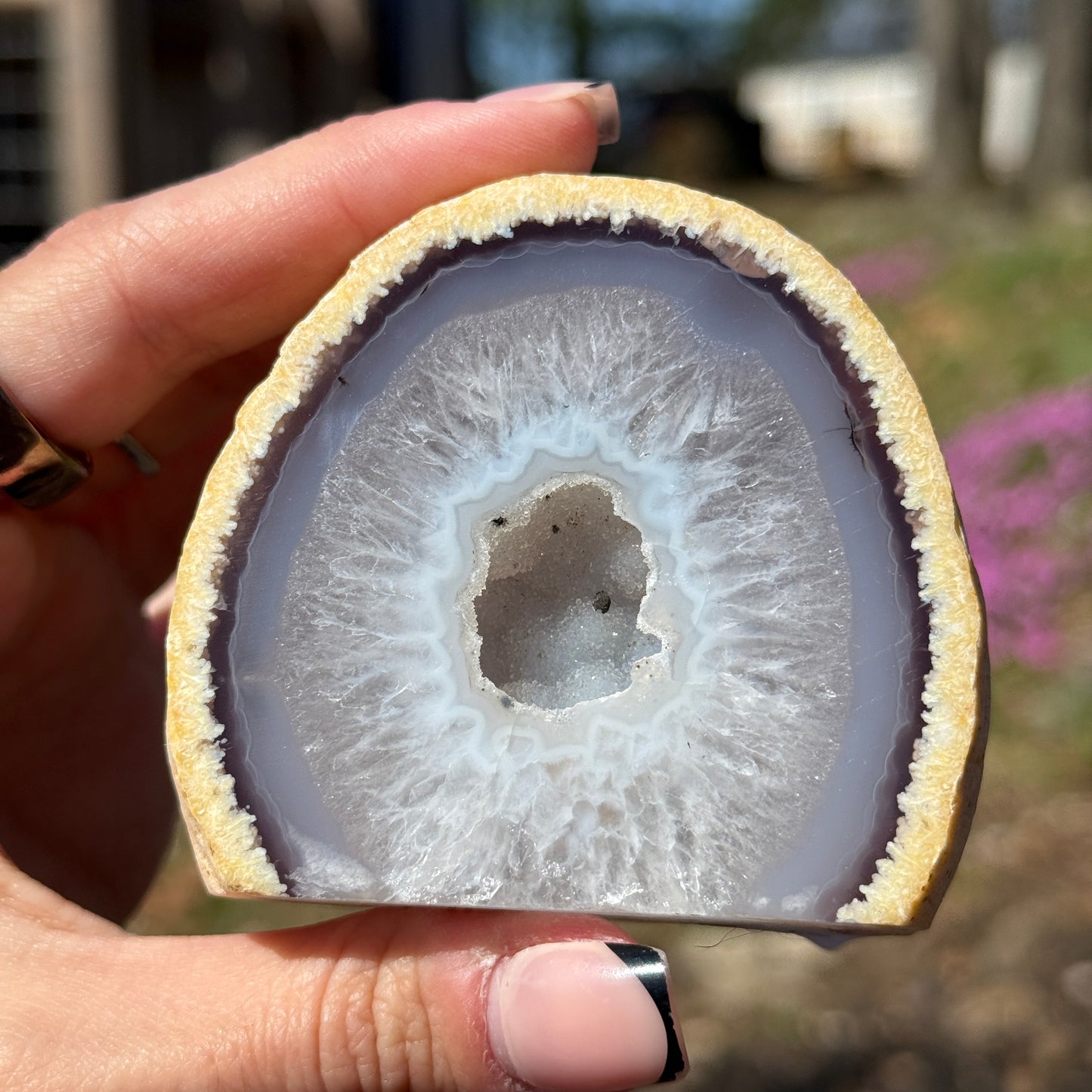 Druzy Agate Cut Base