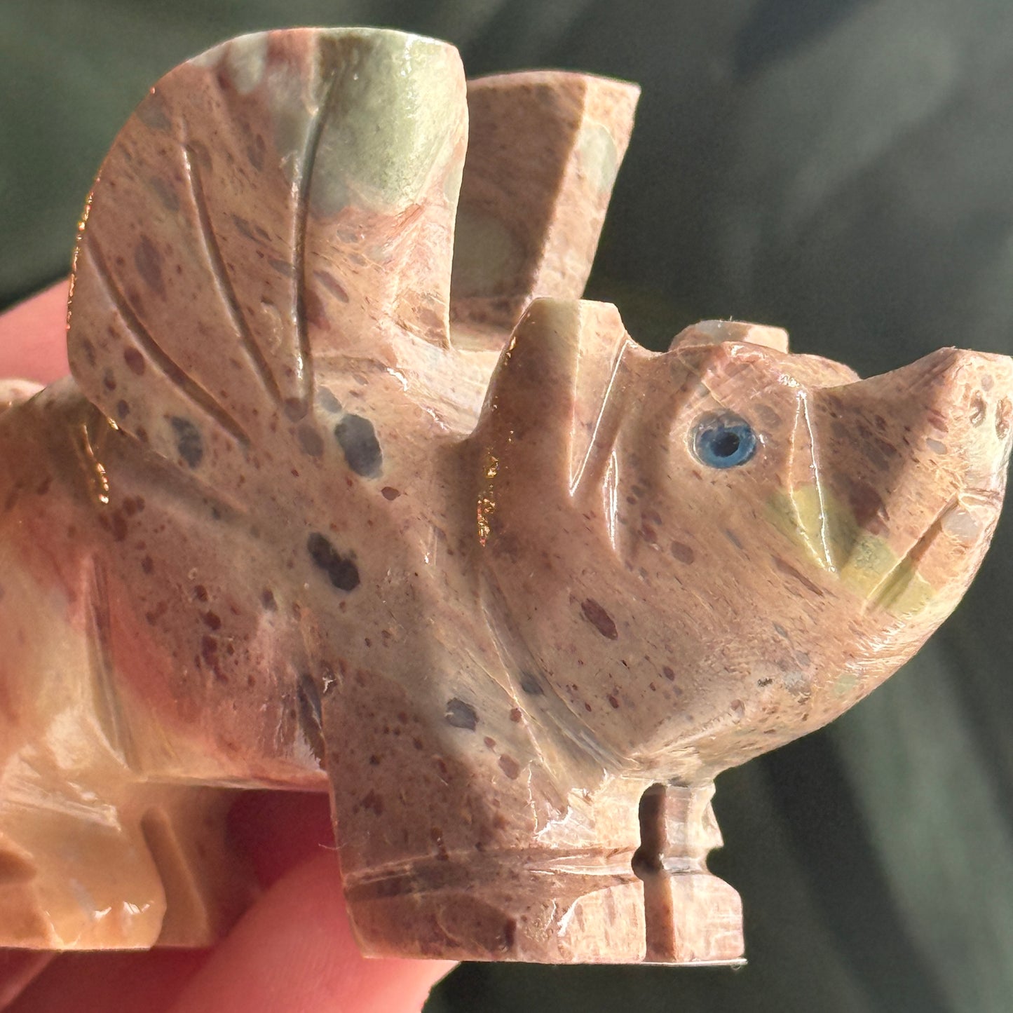 Flying Pig Soap Stone Carving A