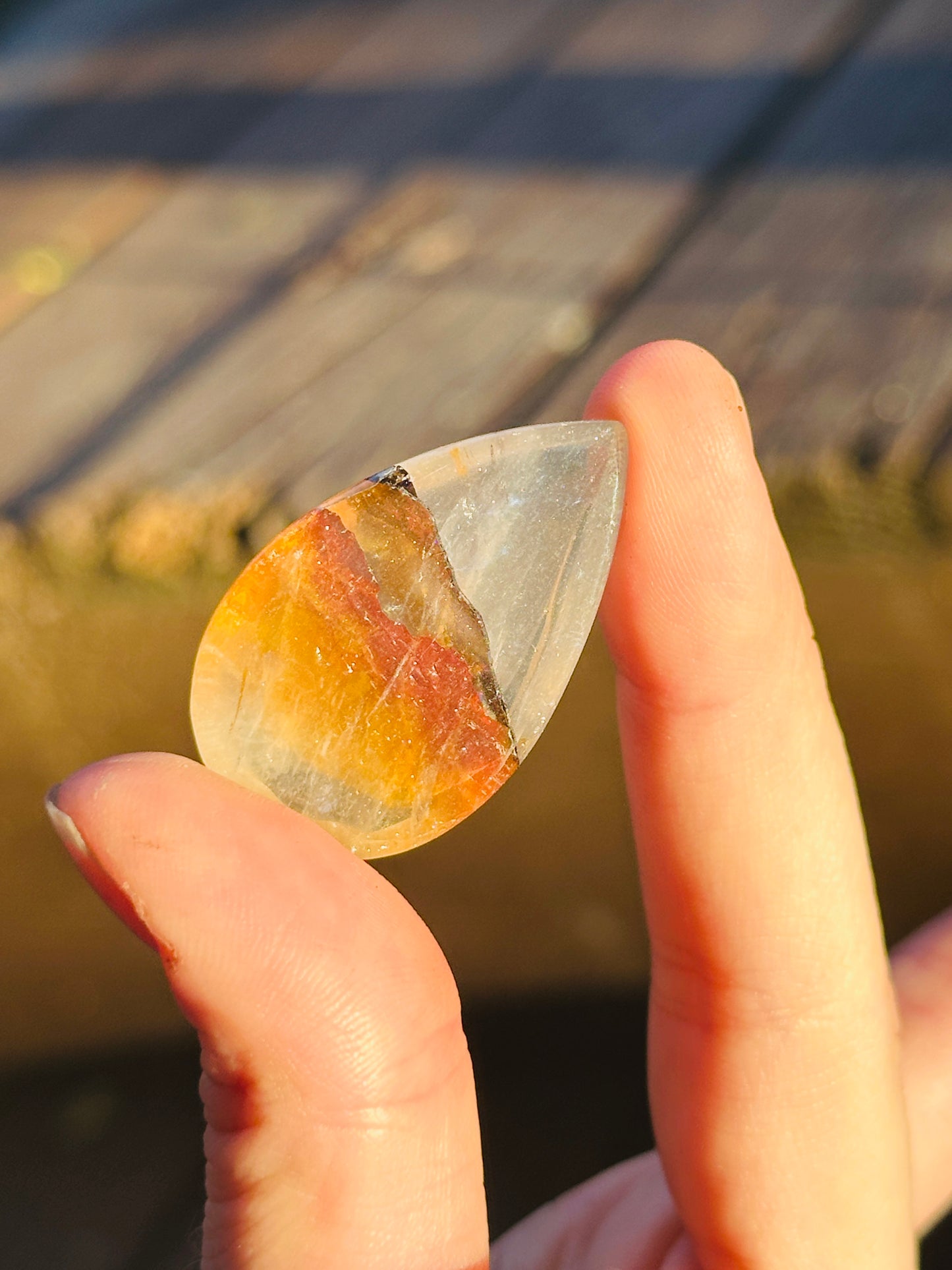 Fire Quartz Cabochon