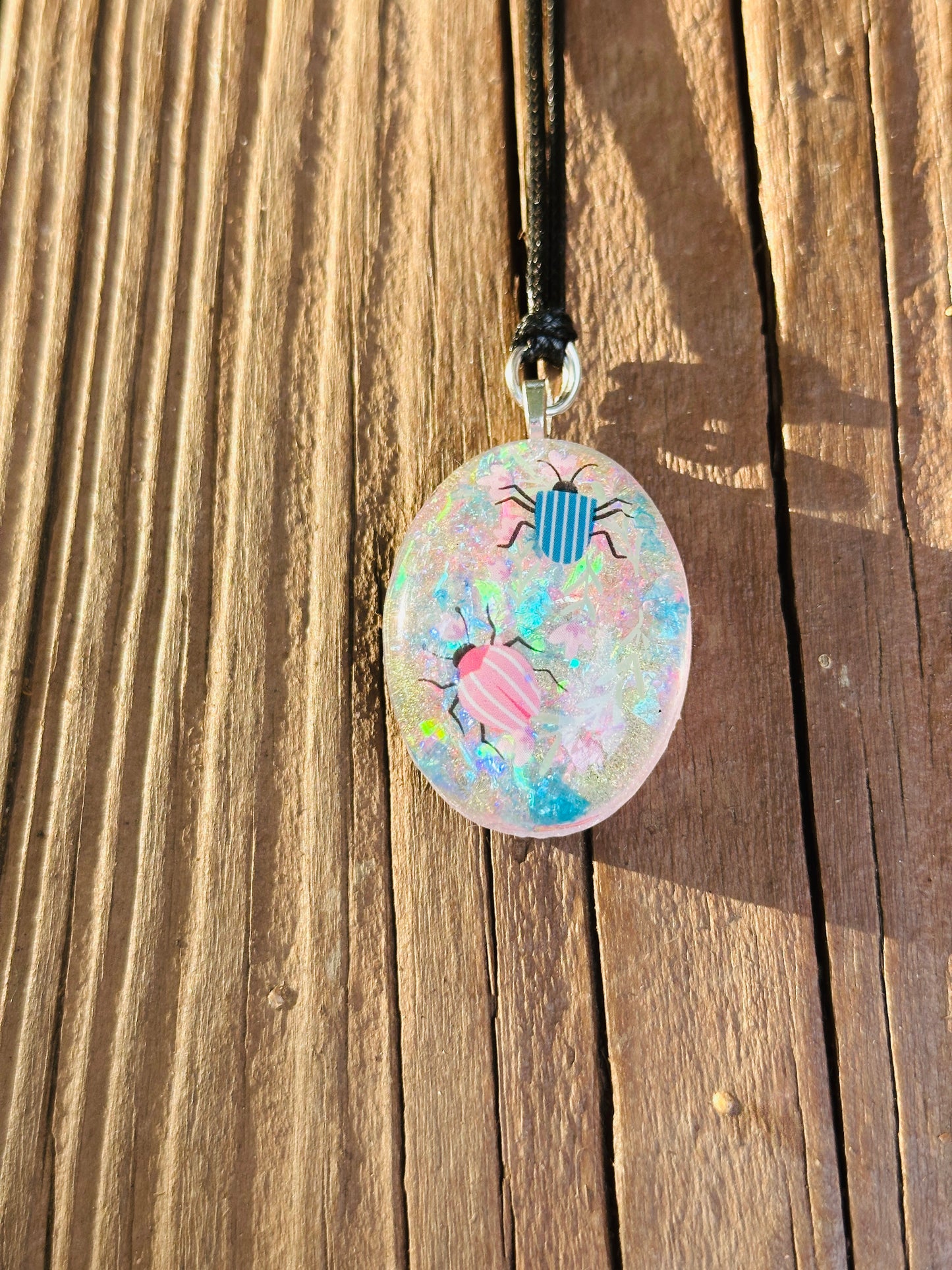 Bug Resin Necklace - Handmade