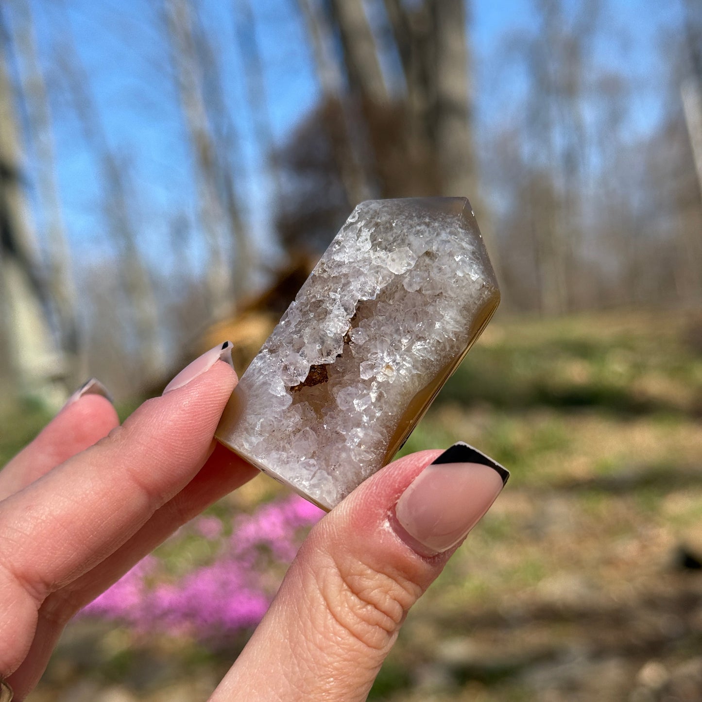 Druzy Agate Tower