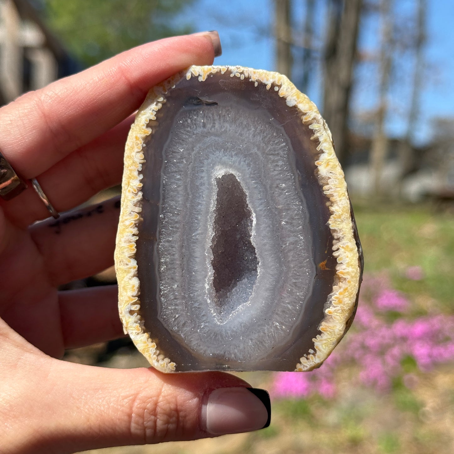 Druzy Agate Cut Base