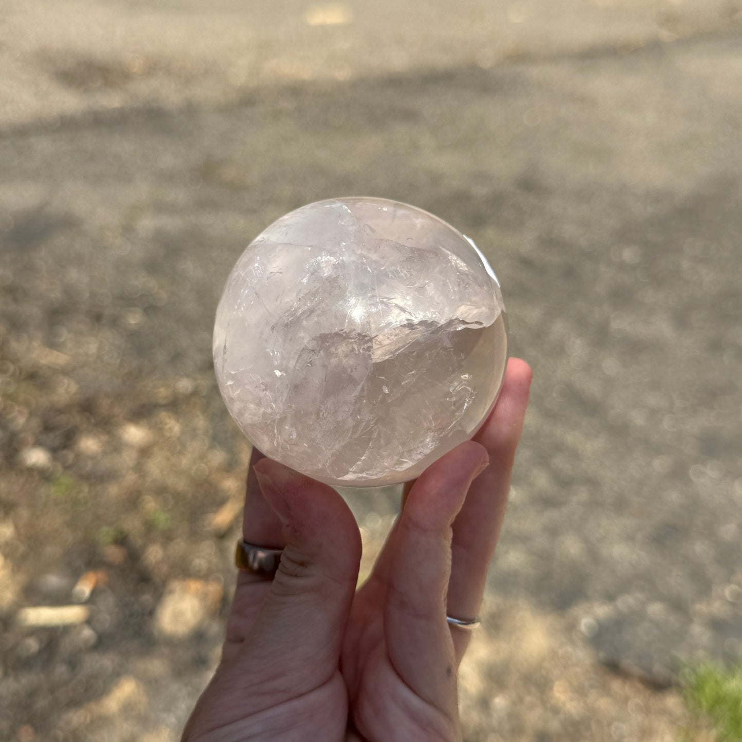 Girasol Rose Quartz Sphere