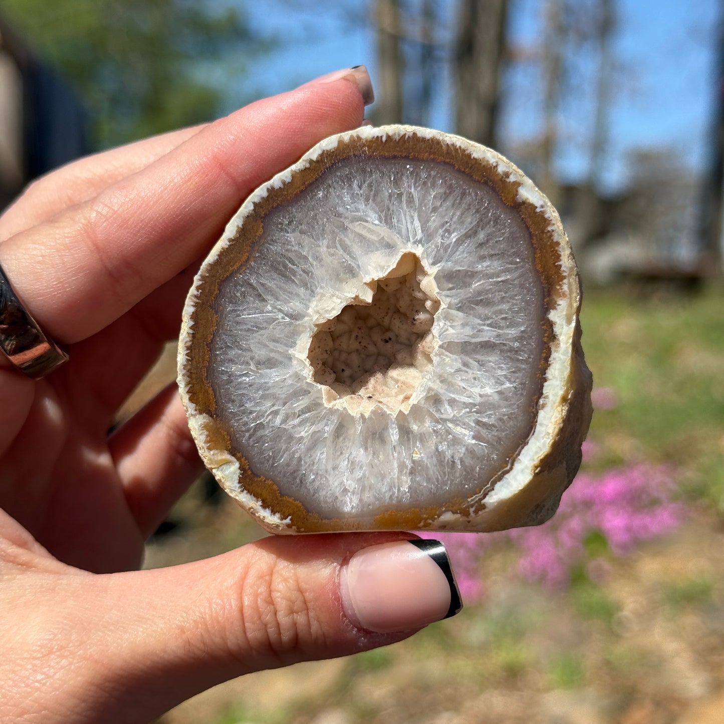 Druzy Agate Cut Base