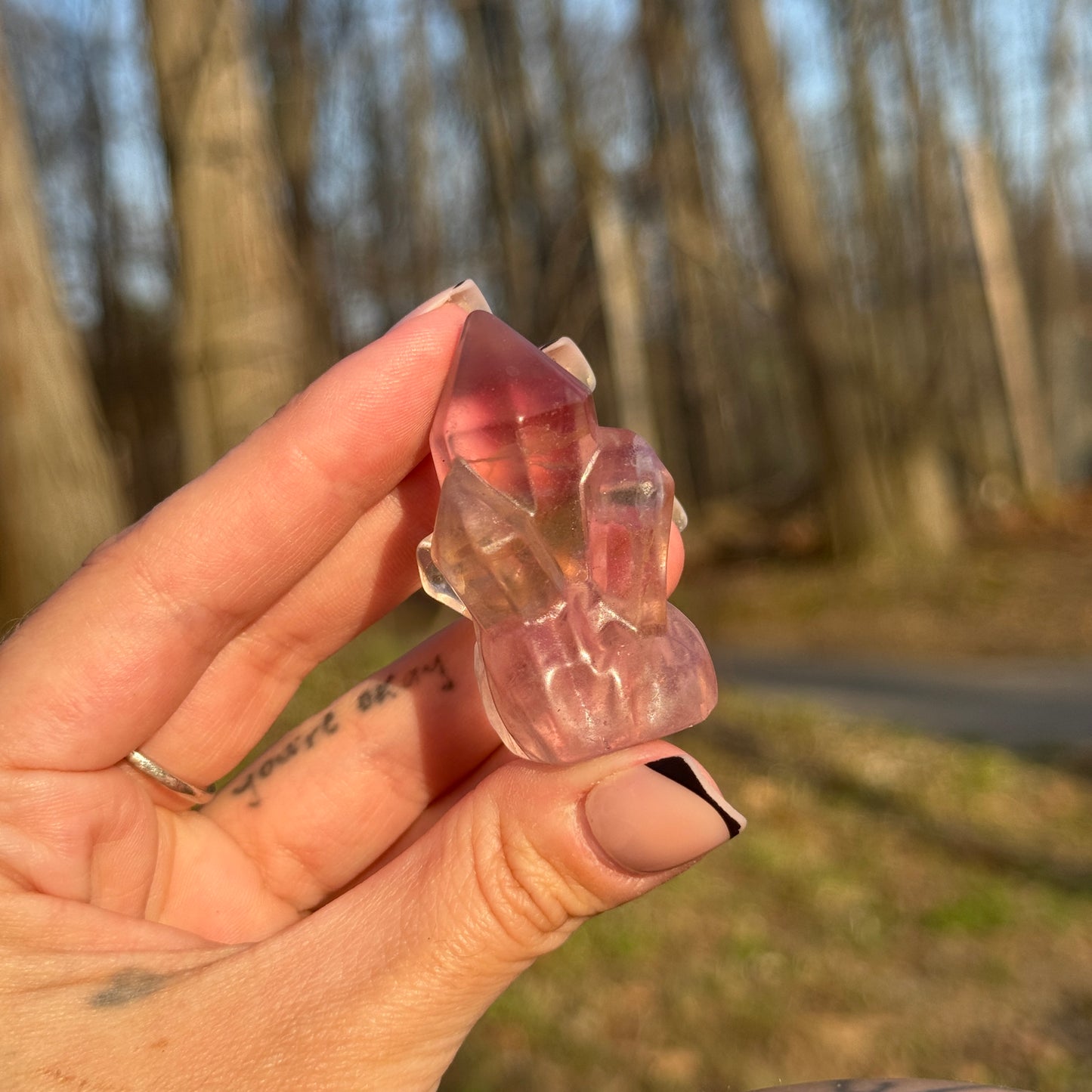 Fluorite Crystal Carving