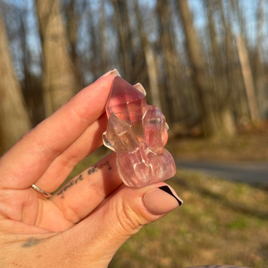 Fluorite Crystal Carving