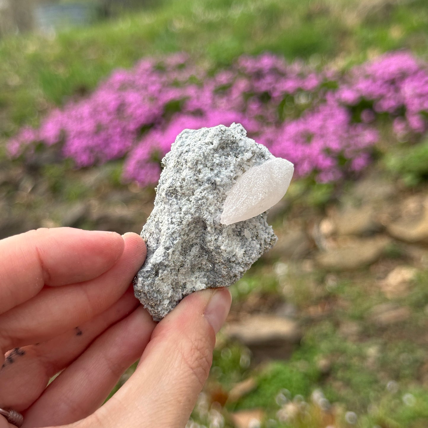 UV Reactive Calcite on Pyrite Matrix