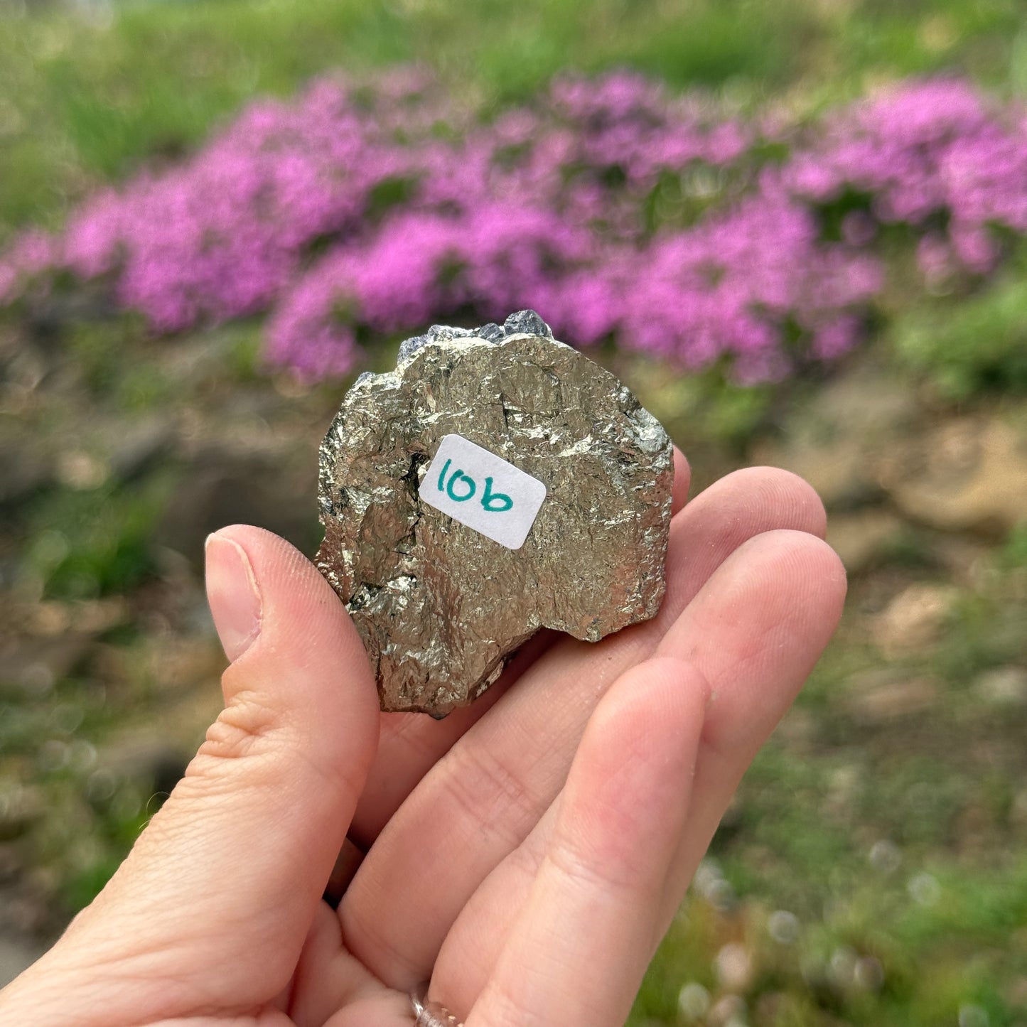UV Reactive Calcite on Pyrite Matrix