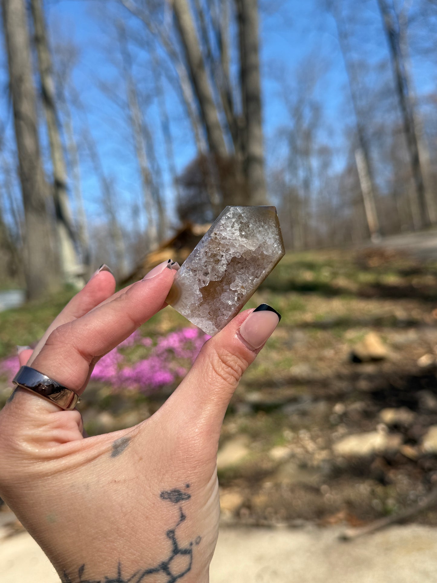 Druzy Agate Tower