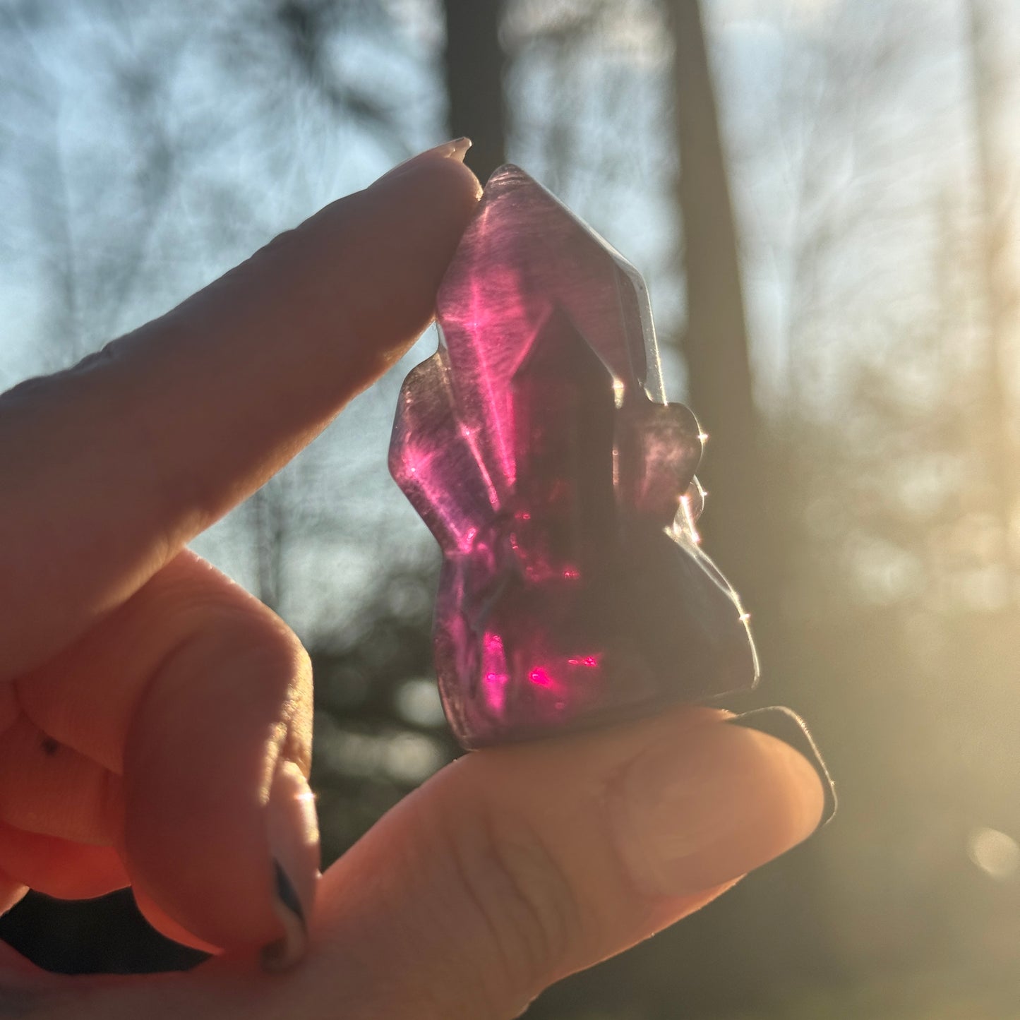 Fluorite Crystal Carving