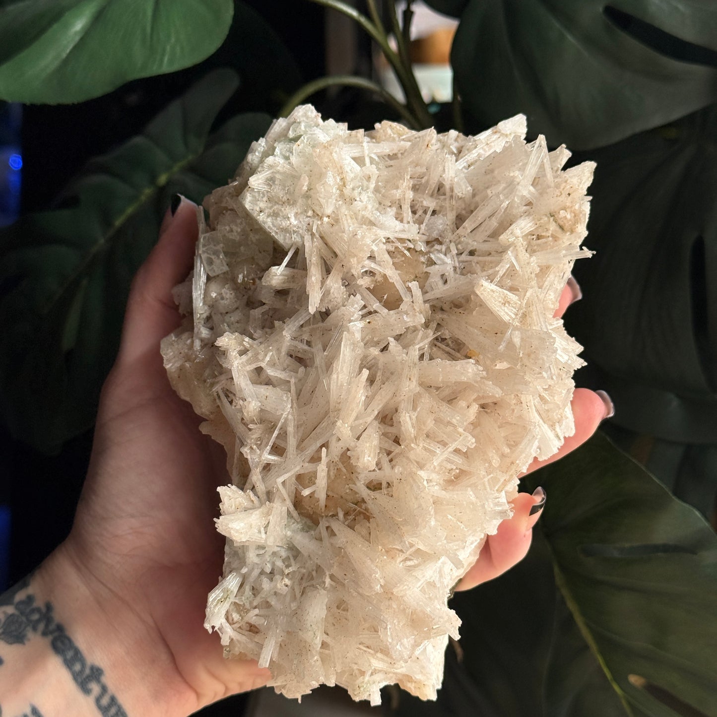 Scolecite on Stilbite & Green Apophyllite