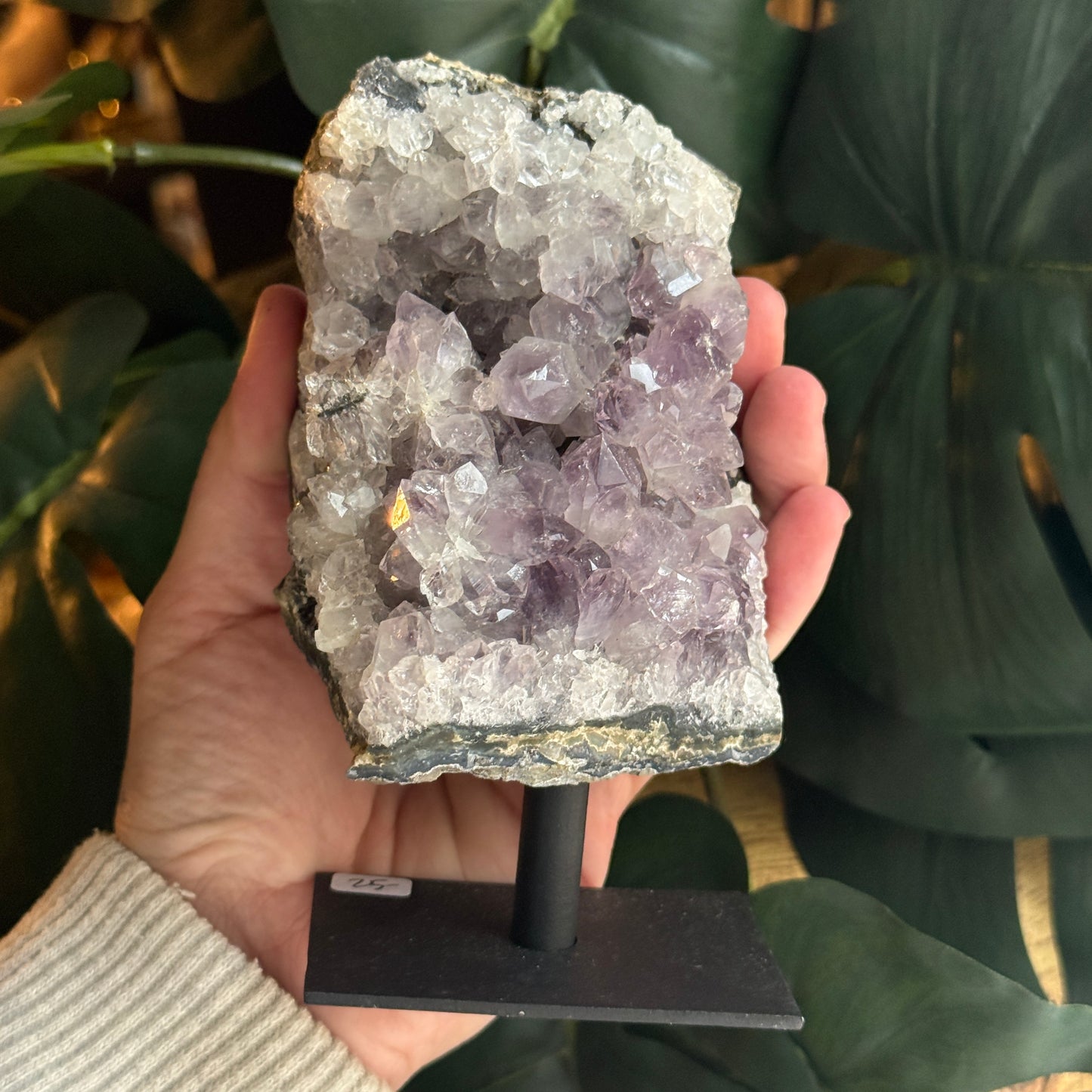Amethyst on Metal Base