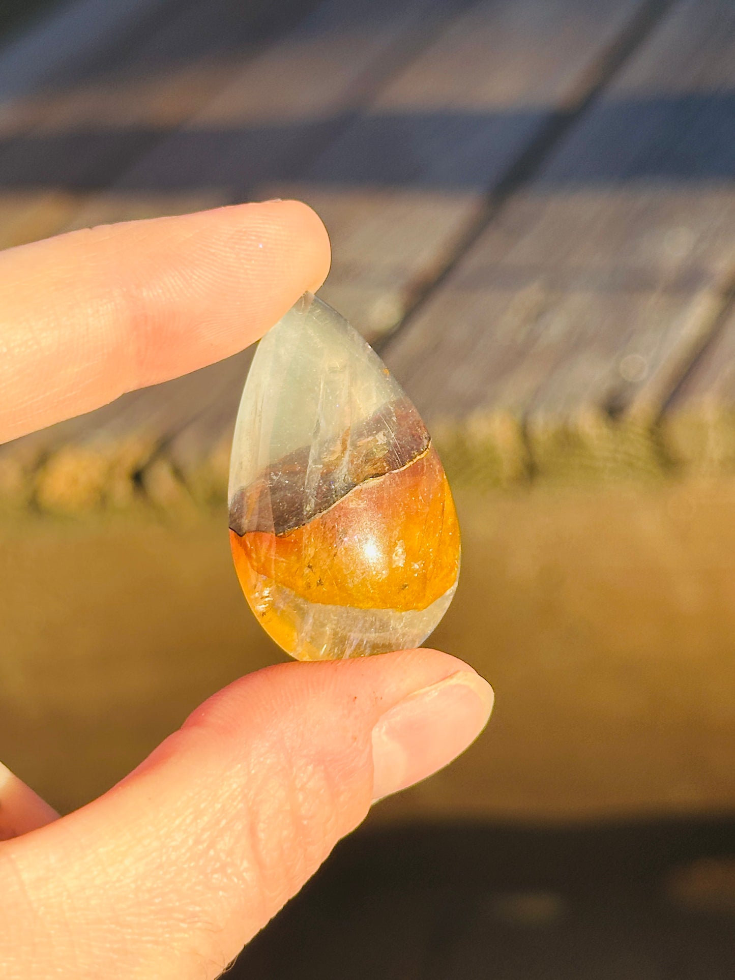 Fire Quartz Cabochon