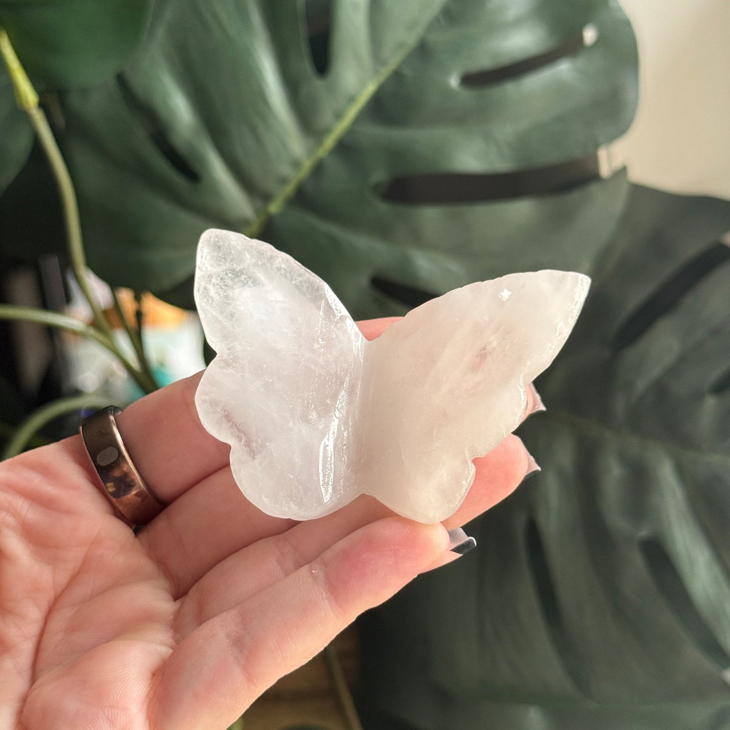 Clear Quartz 3D Butterfly