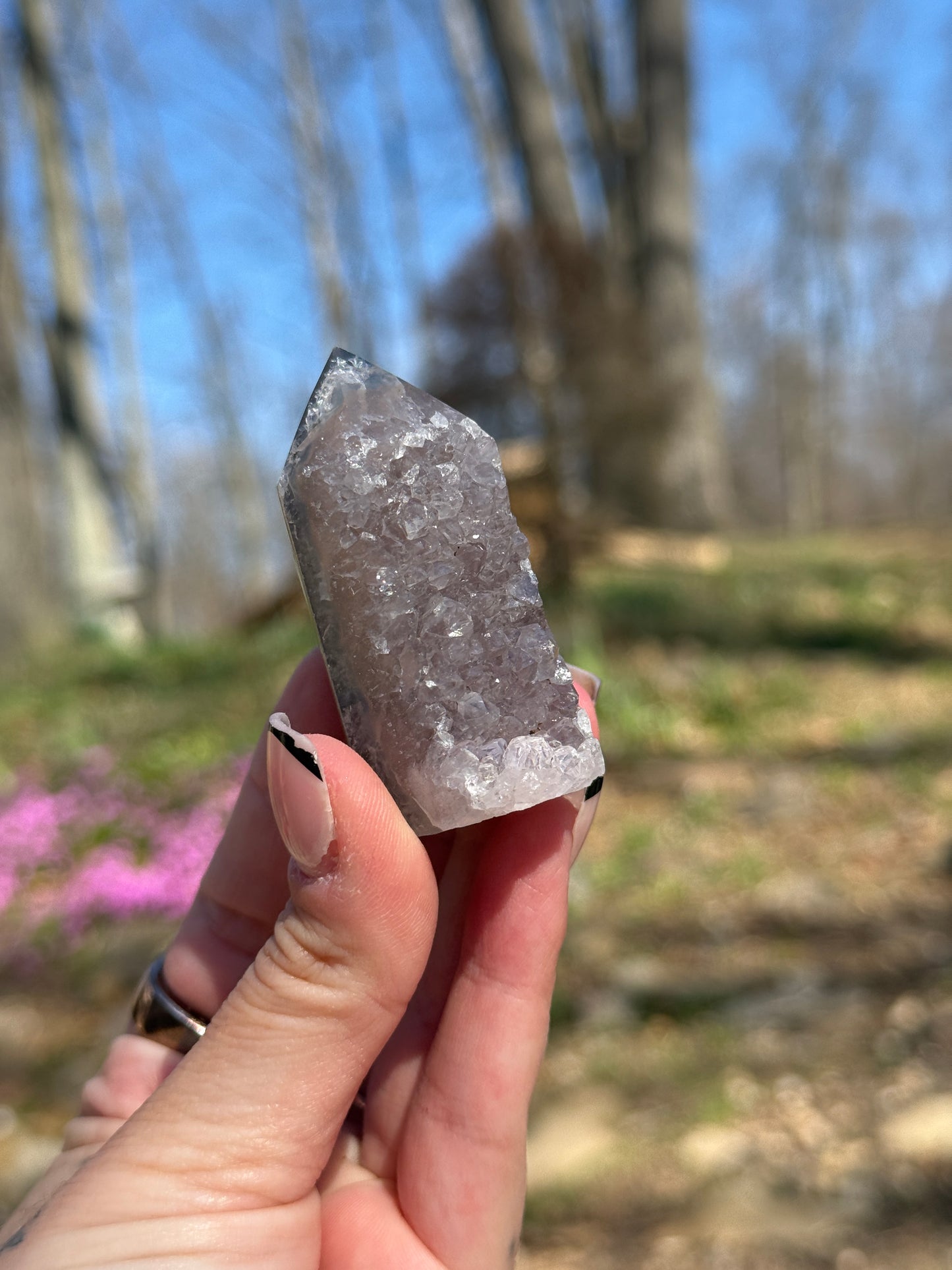 Druzy Agate Tower