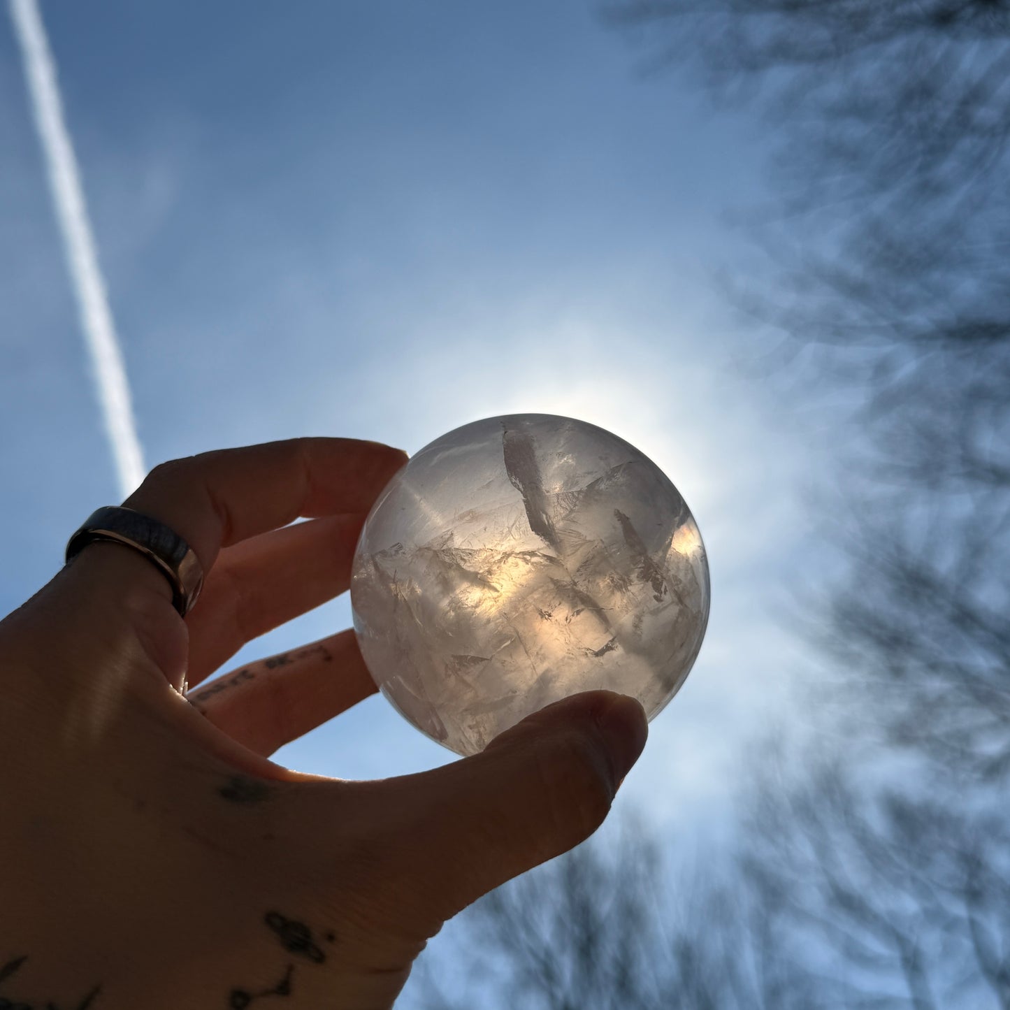 Girasol Rose Quartz Sphere
