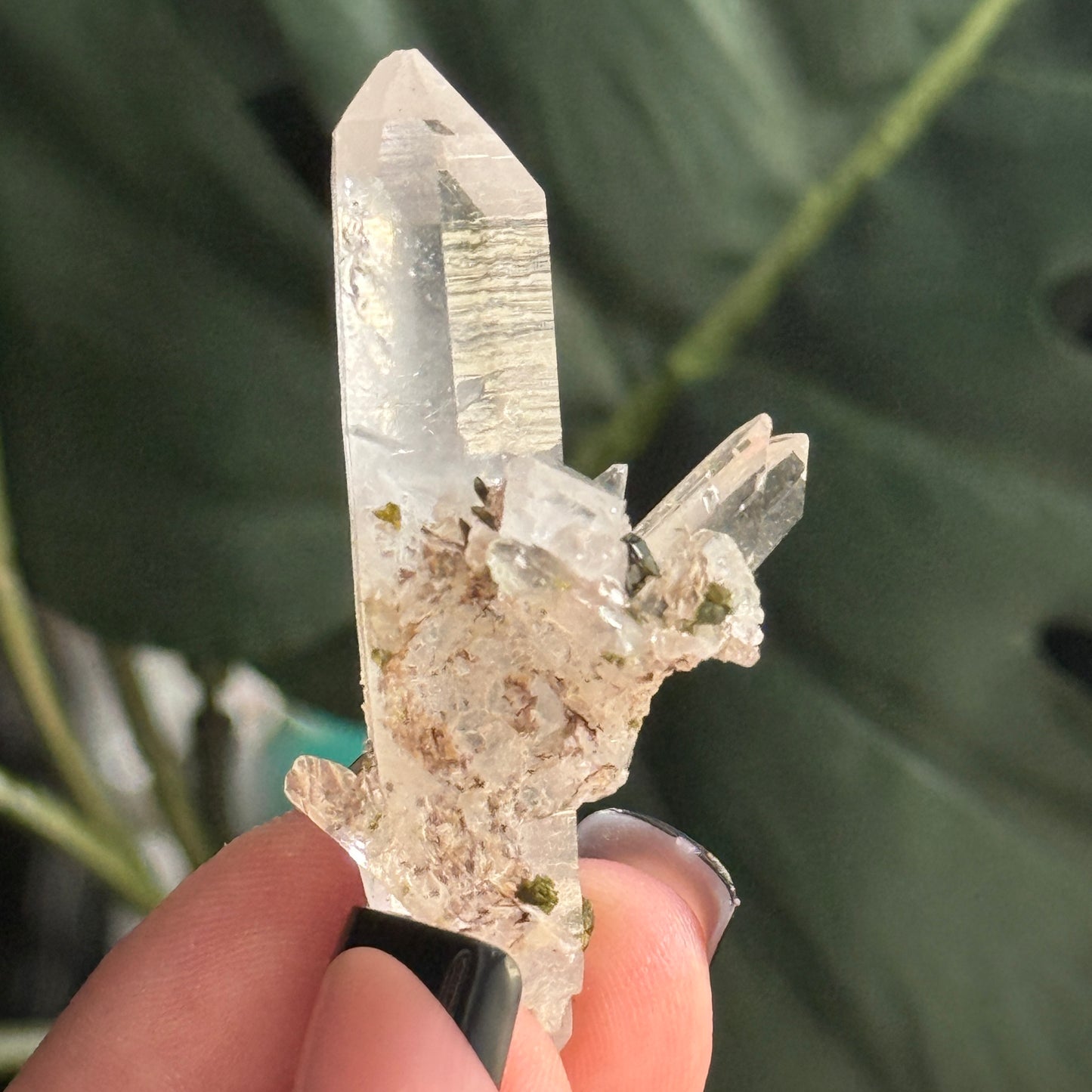 Epidote on Quartz