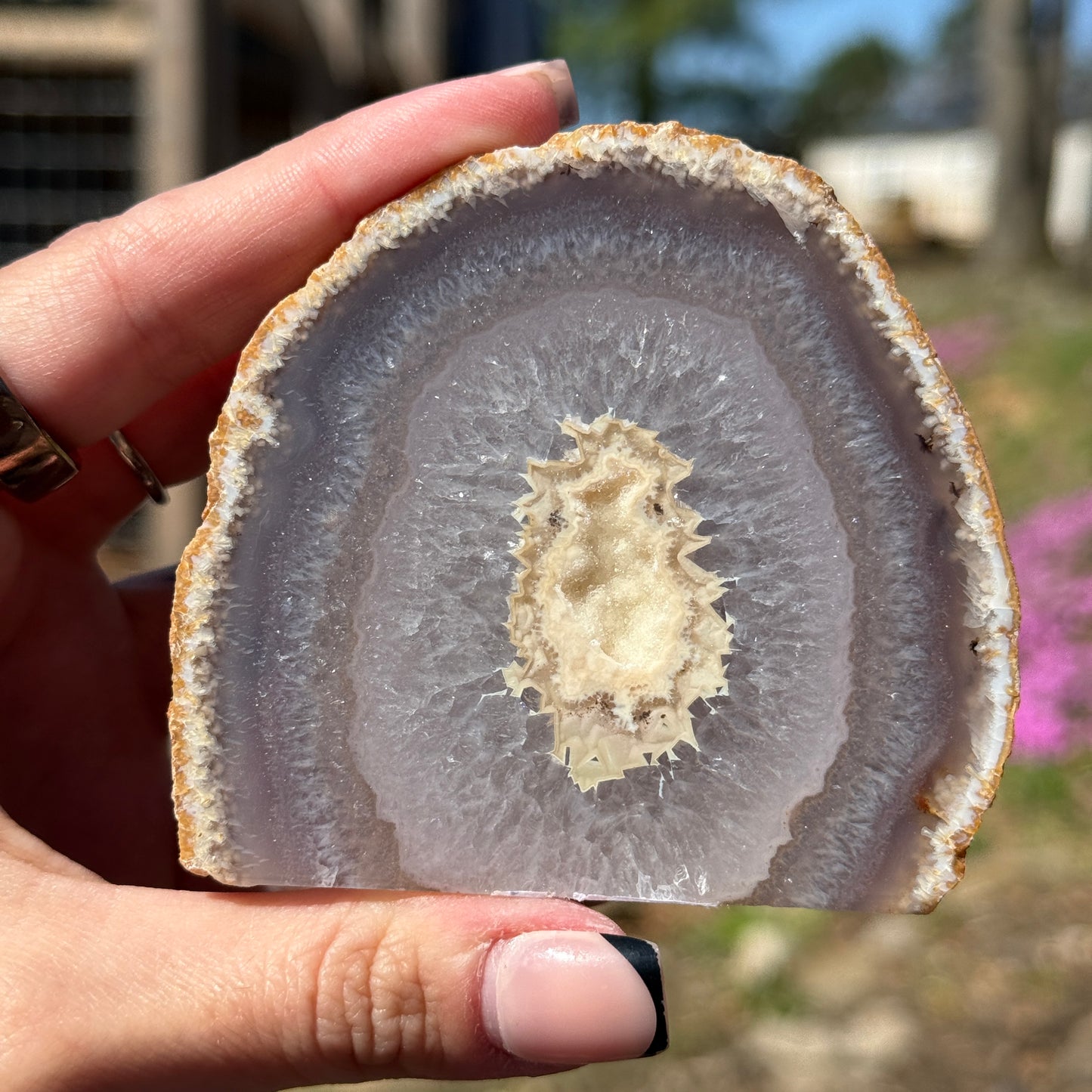 Druzy Agate Cut Base