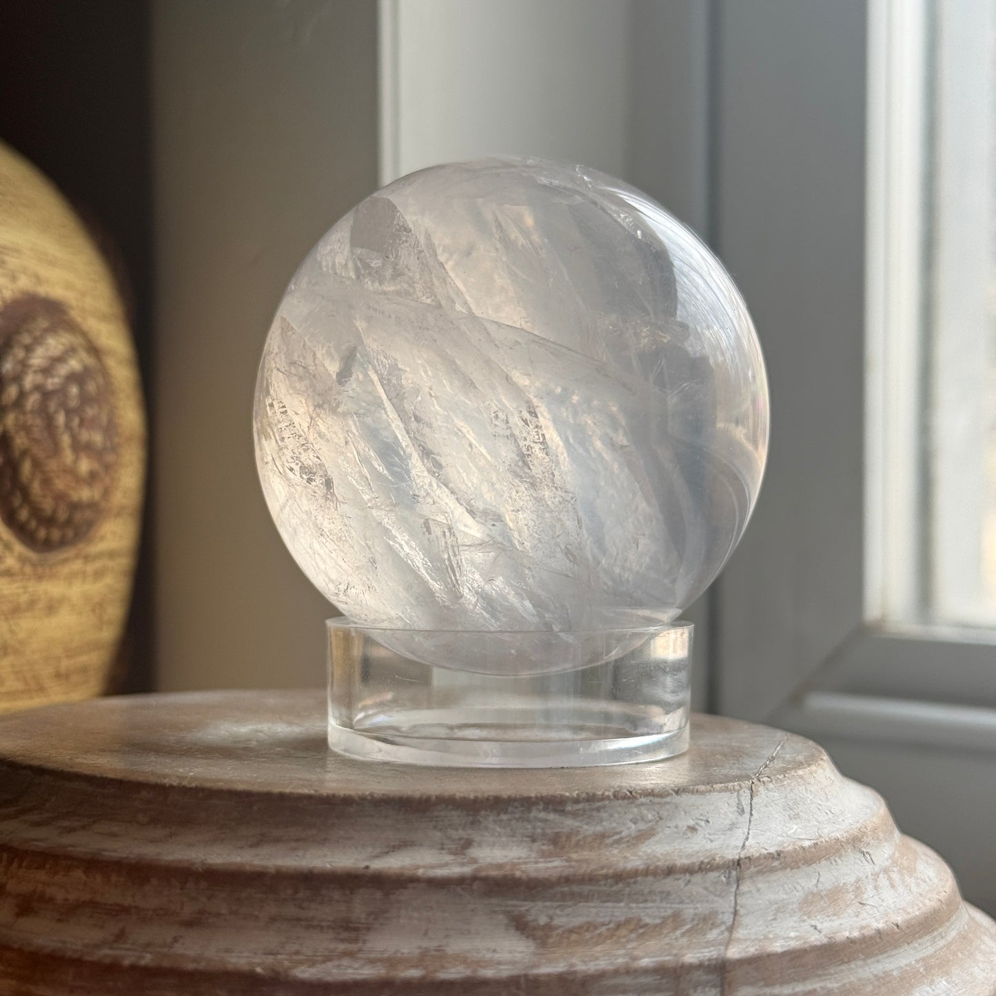 Girasol Rose Quartz Sphere