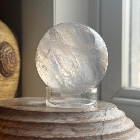 Girasol Rose Quartz Sphere