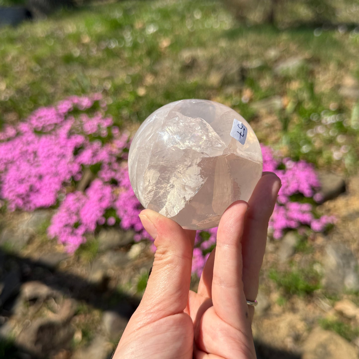 Girasol Rose Quartz Sphere
