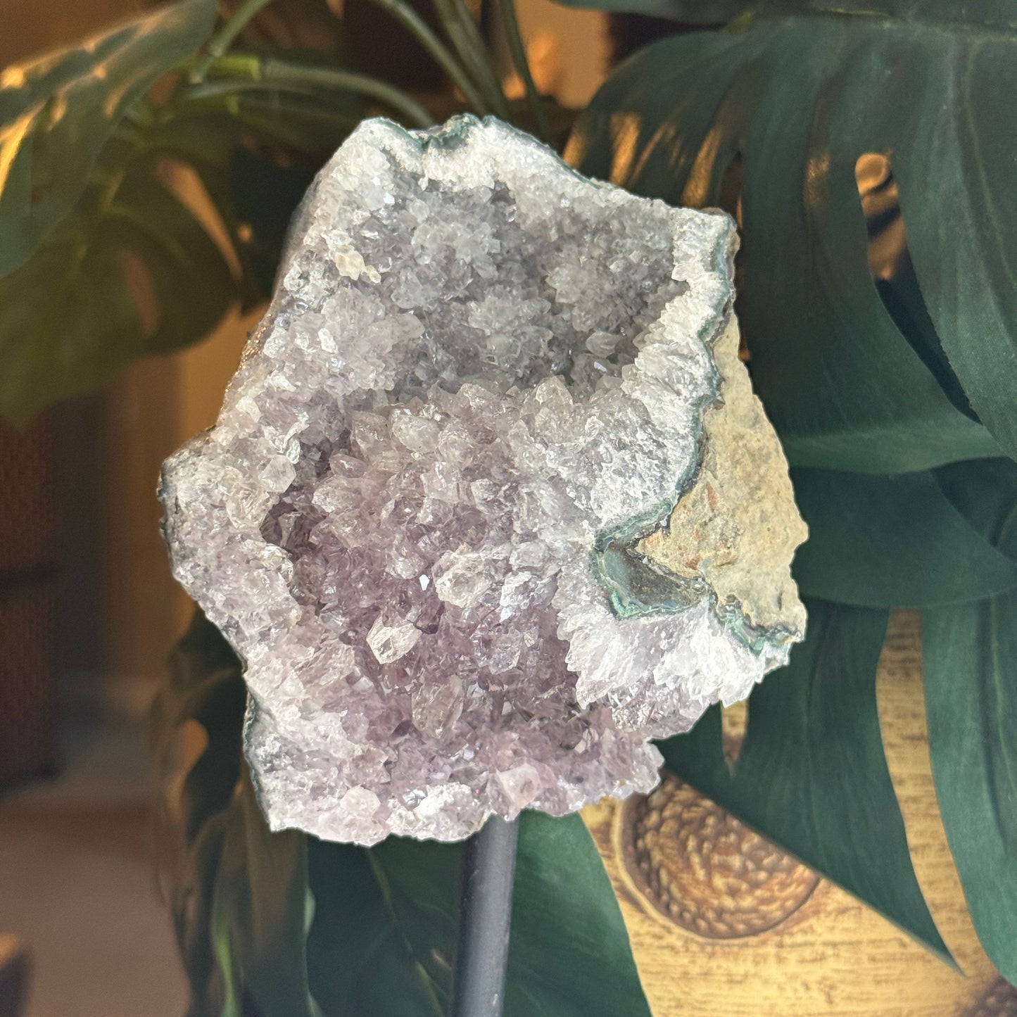 Amethyst on Metal Base