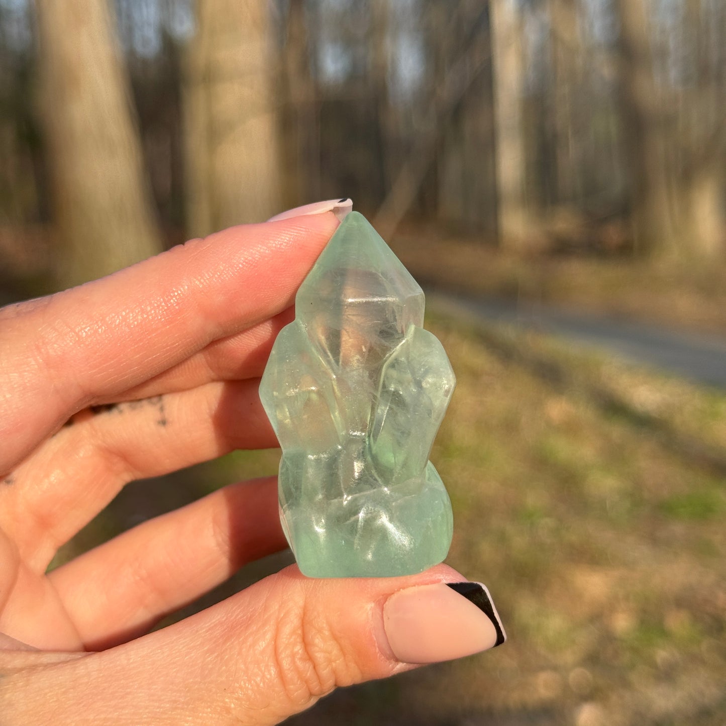 Fluorite Crystal Carving