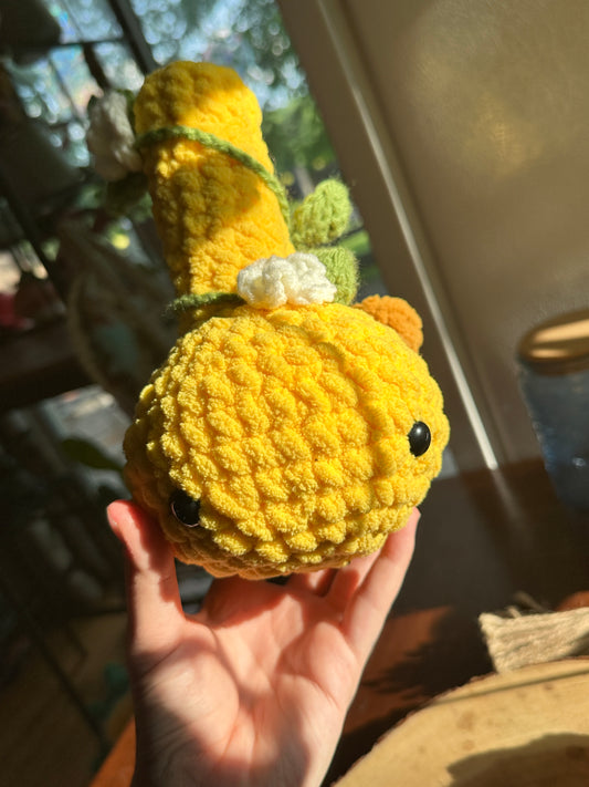 Crochet Flower Bong - Yellow