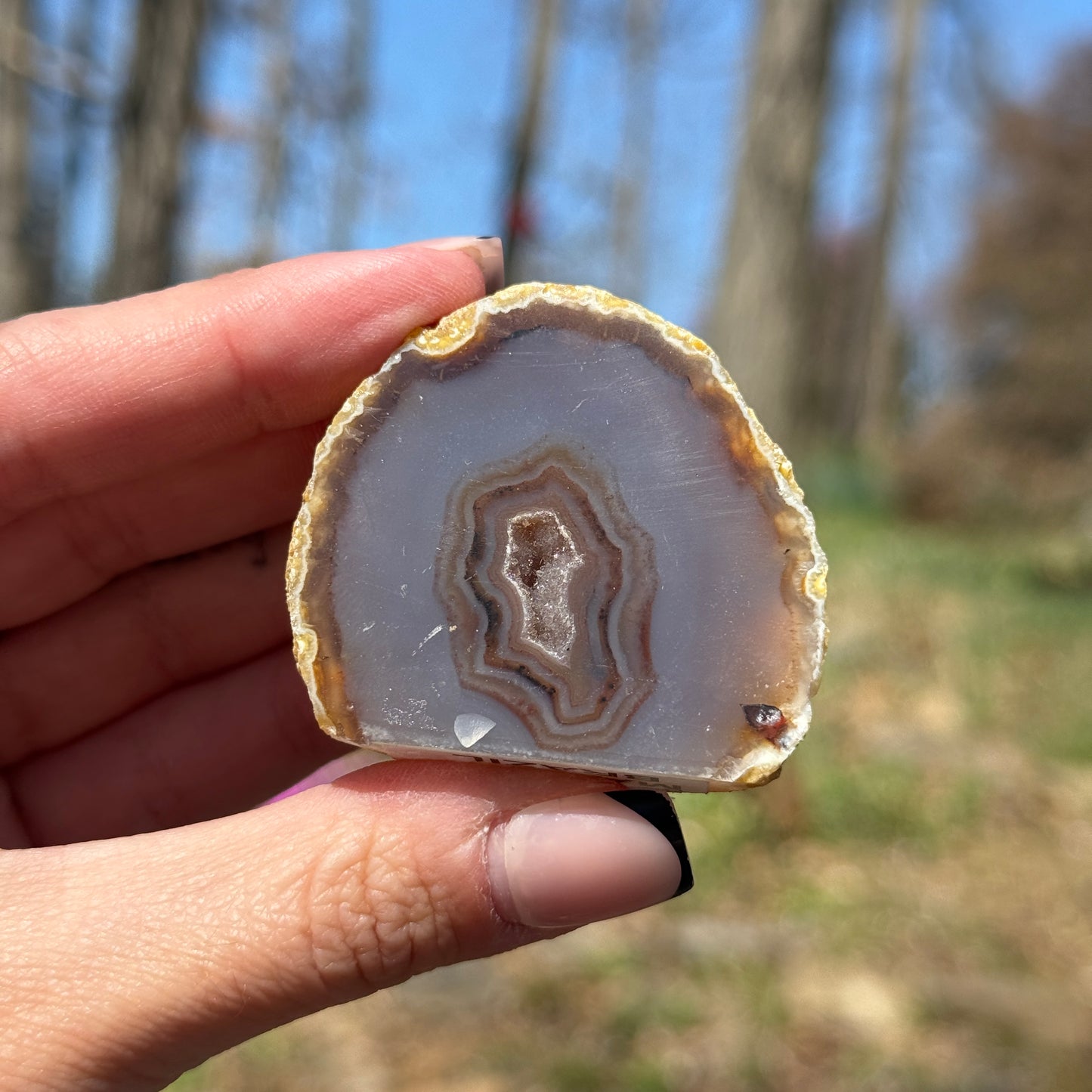Druzy Agate Cut Base