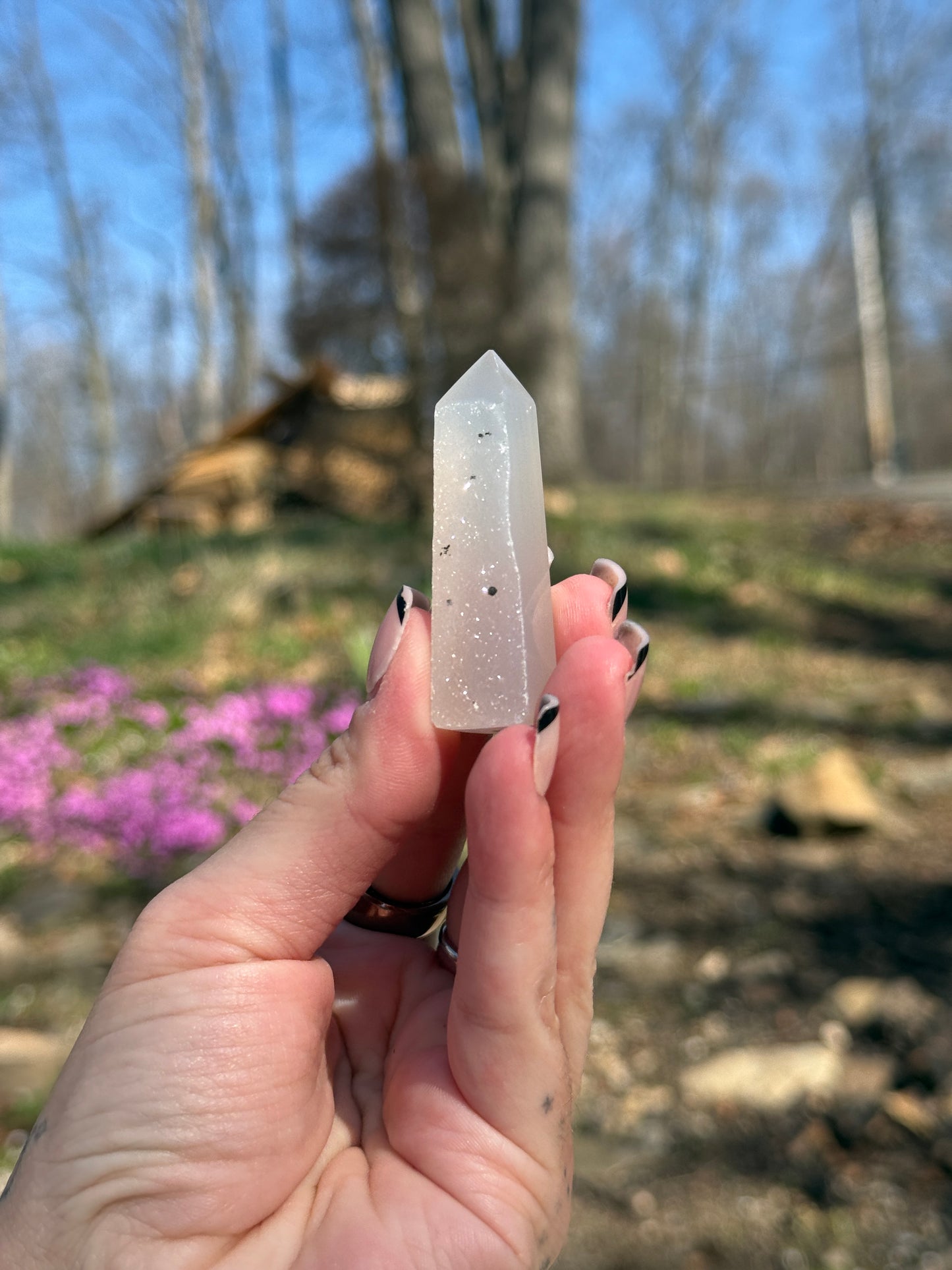 Druzy Agate Tower