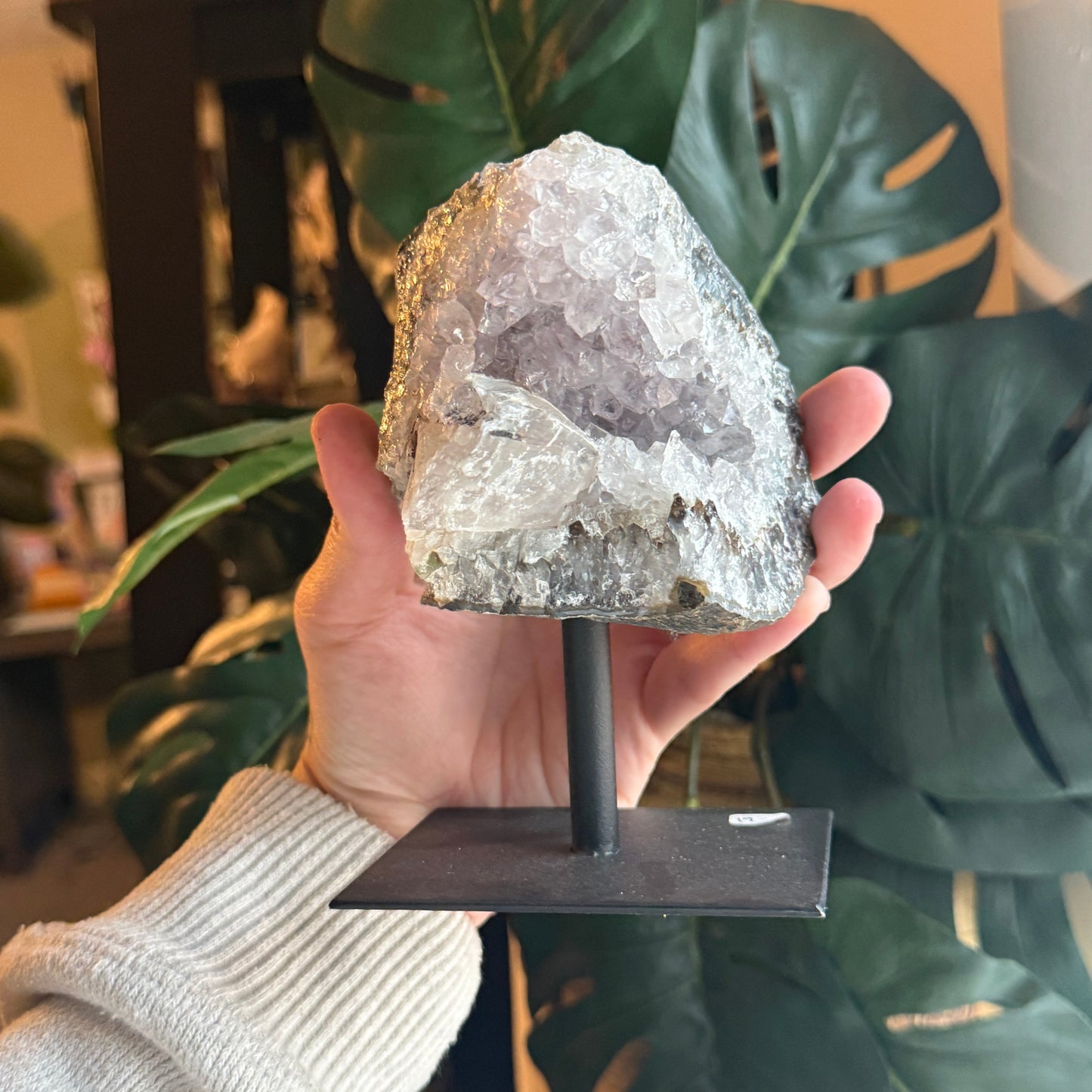 Amethyst on Metal Base