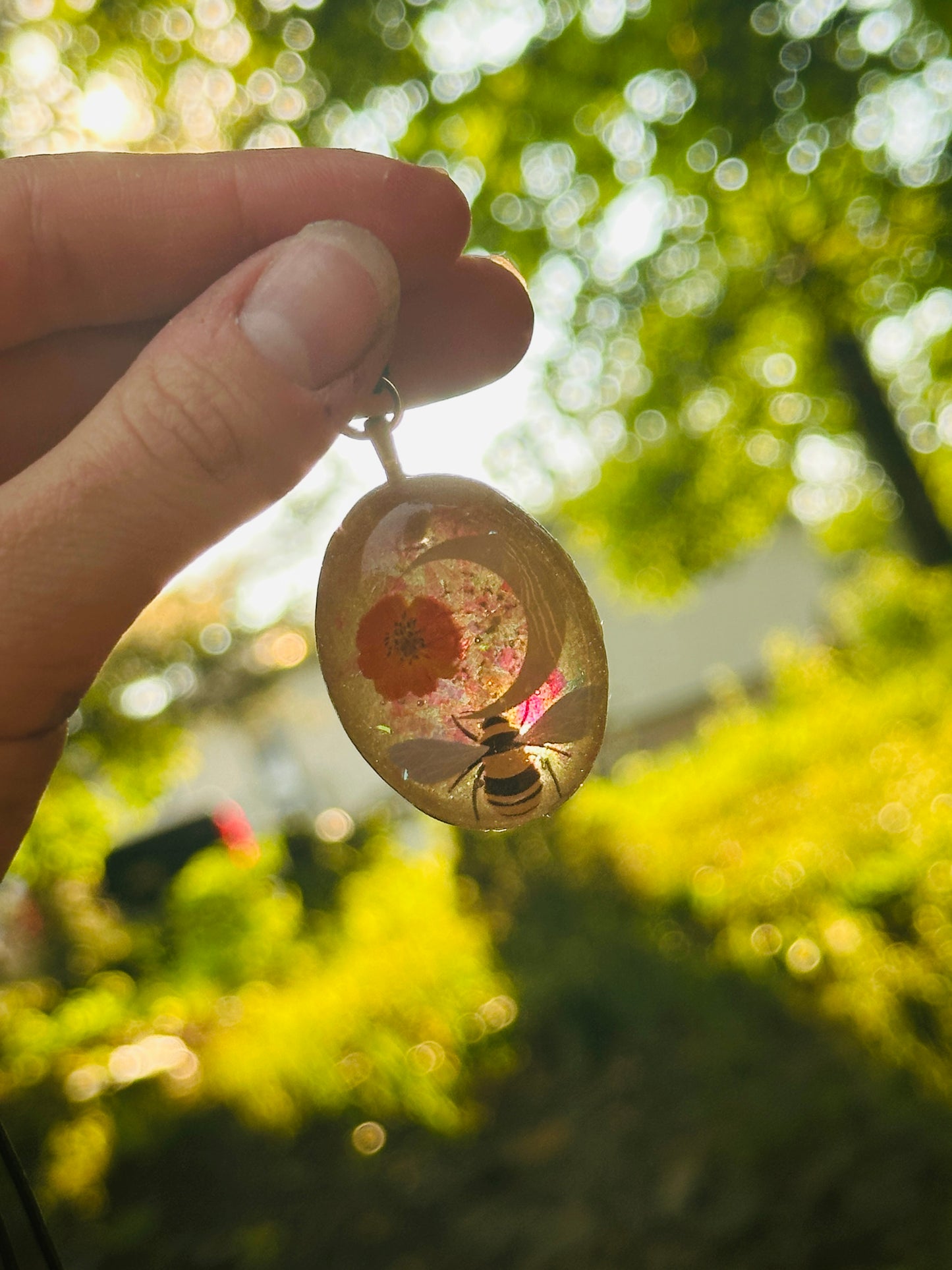 Bee Resin Necklace - Handmade