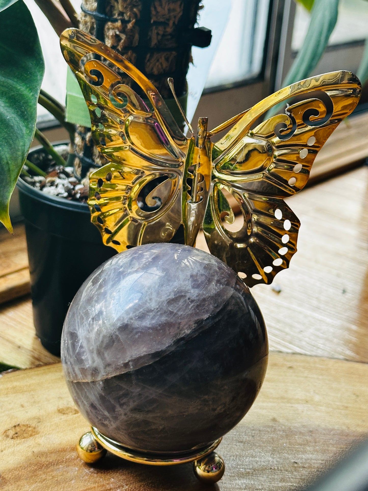 Dark Rose Quartz Sphere