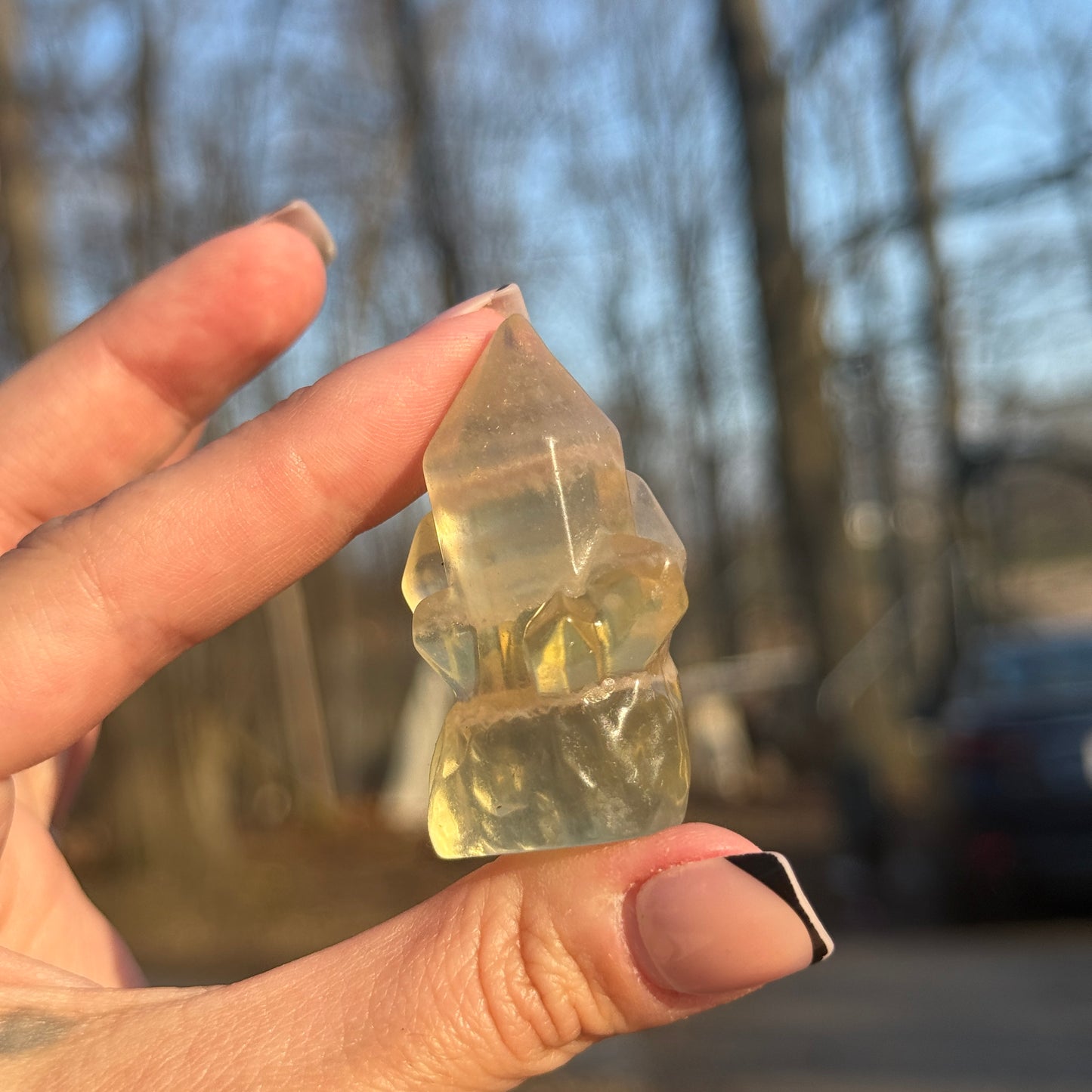 Fluorite Crystal Carving