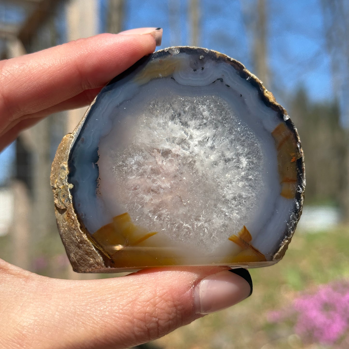 Druzy Agate Cut Base