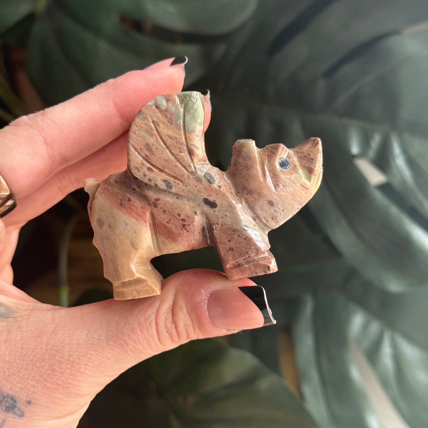 Flying Pig Soap Stone Carving A