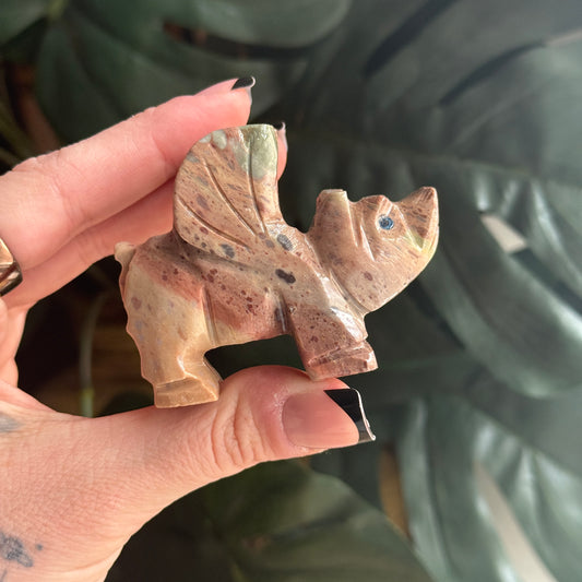 Flying Pig Soap Stone Carving A